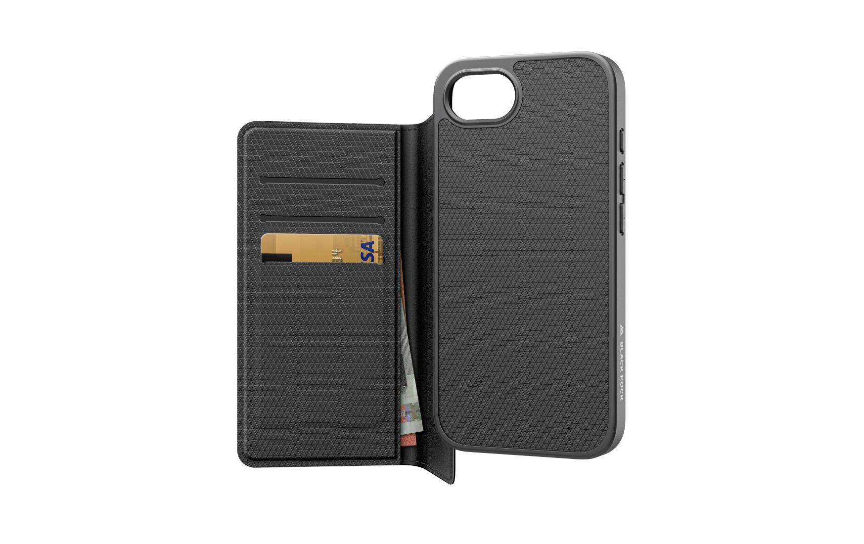 Black Rock Book Cover 2-1 Wallet Apple iPhone 16e Black Rock Book Cover 2-1 Wallet Apple iPhone 16e