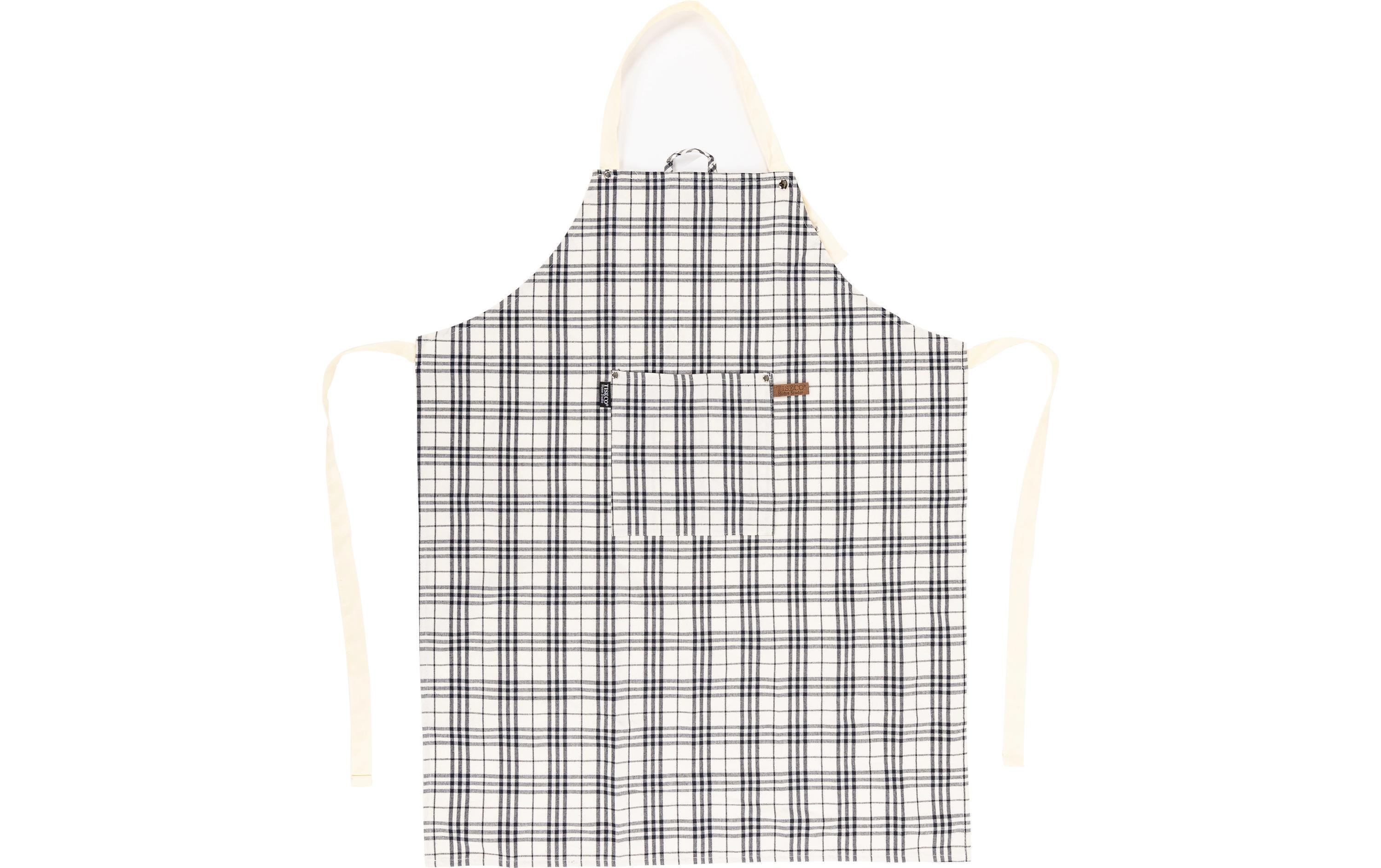 Tiseco Kochschürze Sherlock Checker Schwarz/Weiss