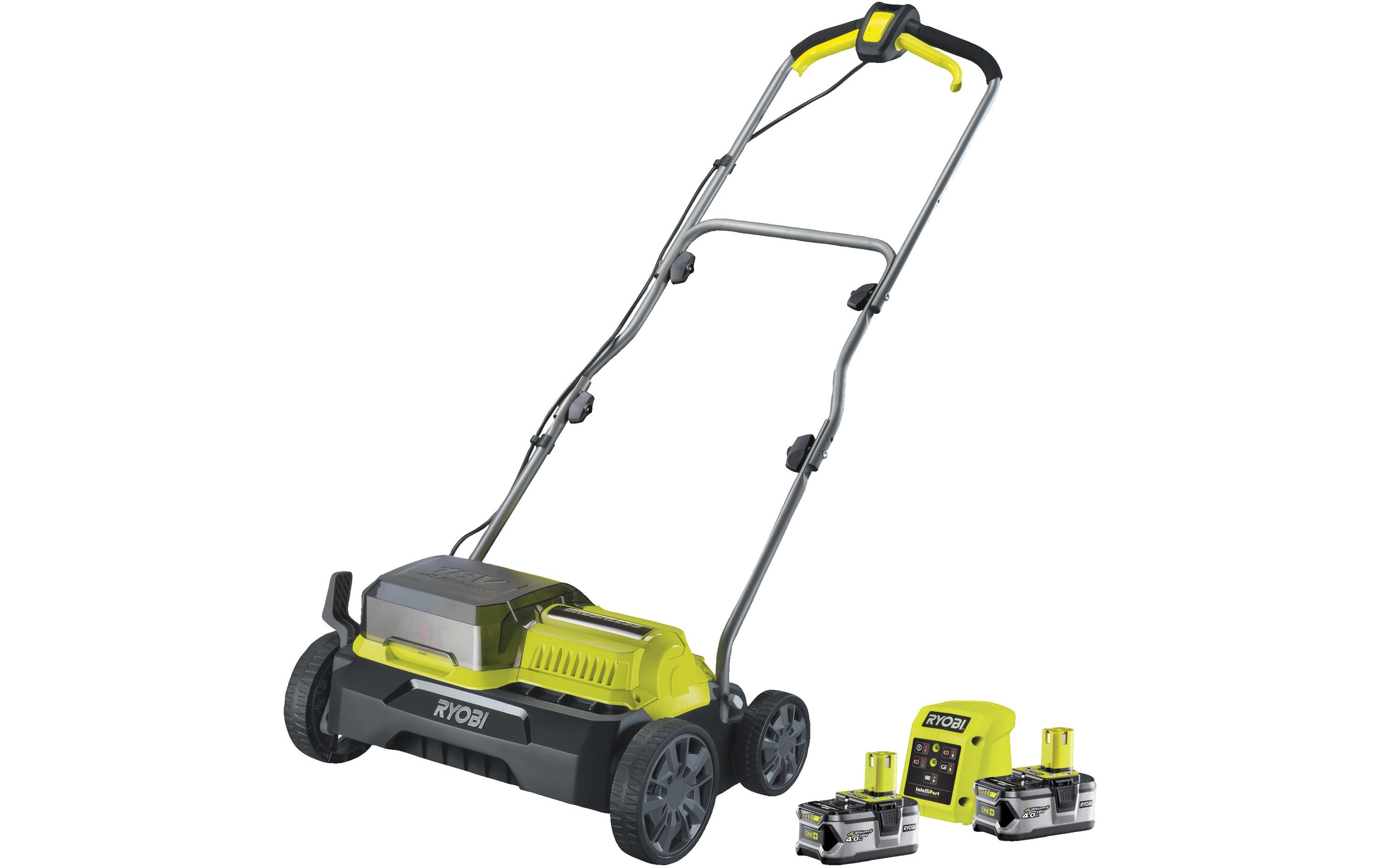 RYOBI Akku-Vertikutierer Kit RY18SFX35A-240 + 2x 4,0 Ah RYOBI Akku-Vertikutierer Kit RY18SFX35A-240 + 2x 4,0 Ah
