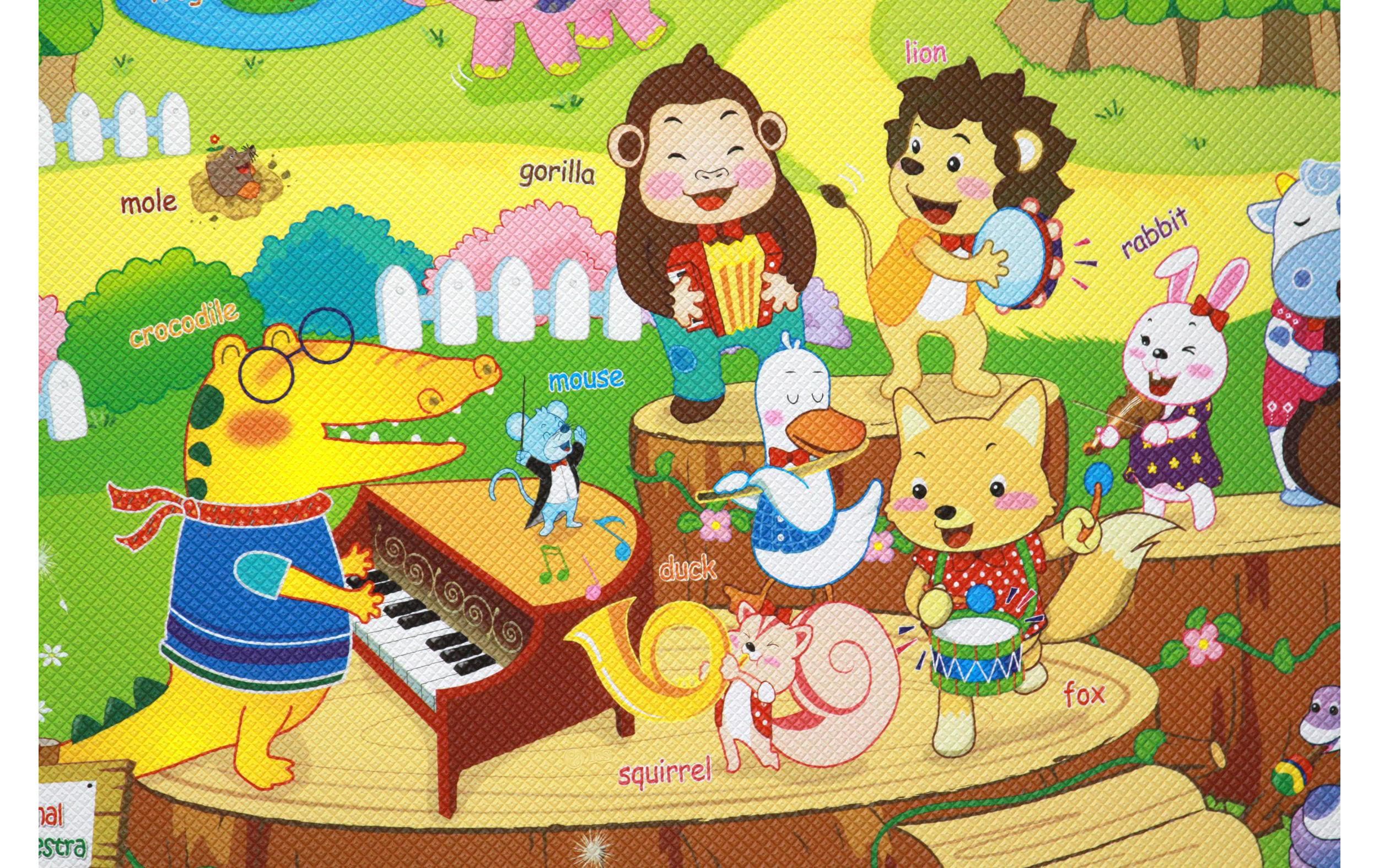 Dwinguler Spielmatte Animal Orchestra, 190 x 130 cm