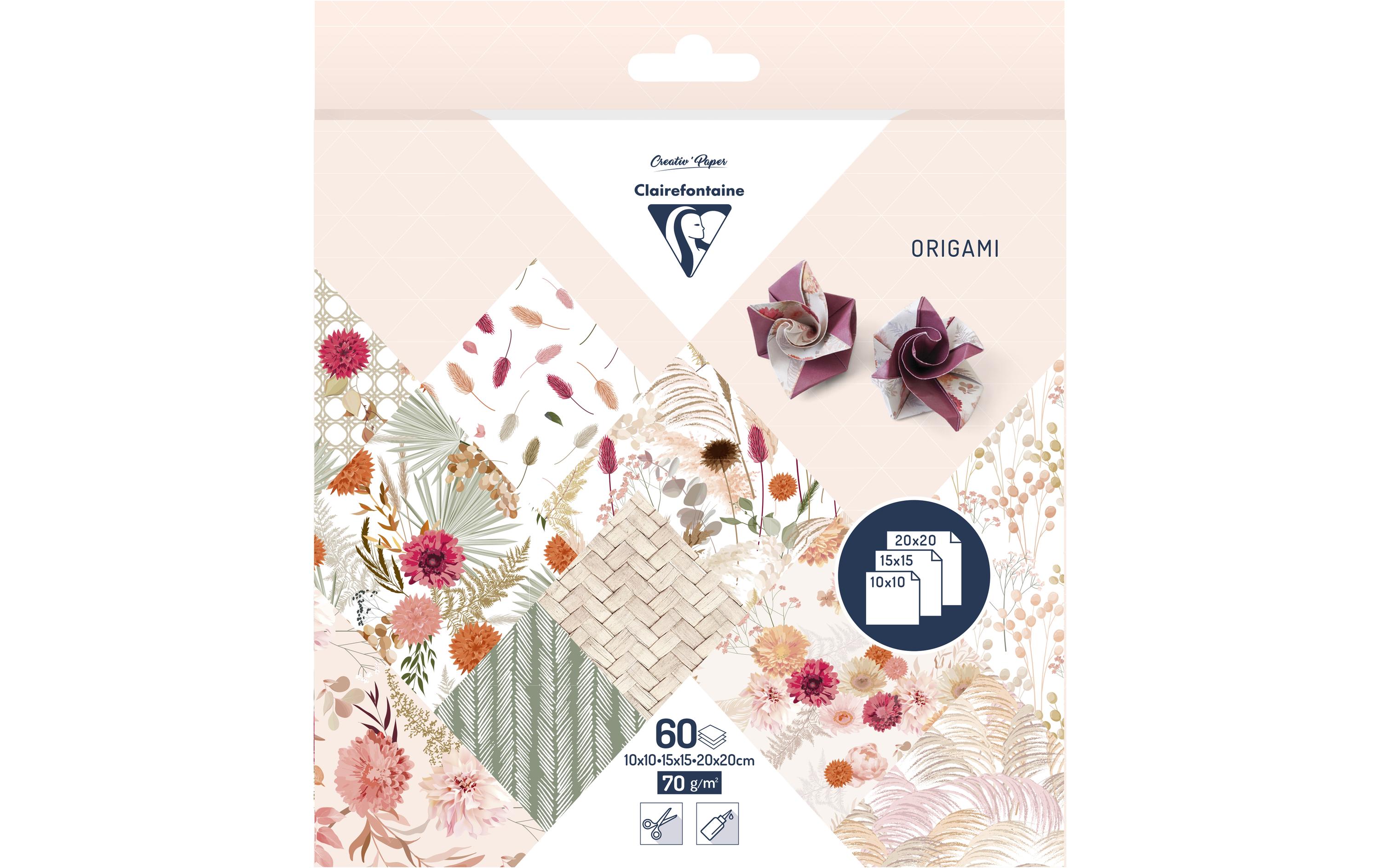 Clairefontaine Faltblätter Origami Trockenblumen 70 g/m², 60 Blatt Clairefontaine Faltblätter Origami Trockenblumen 70 g/m², 60 Blatt