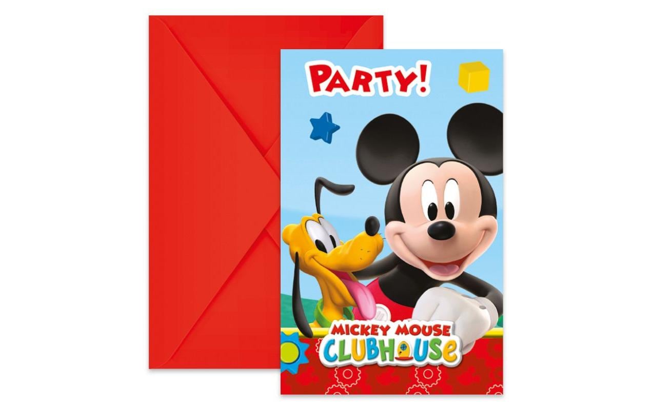 Amscan Geburtstagskarte Disney Mickey 6 Stück