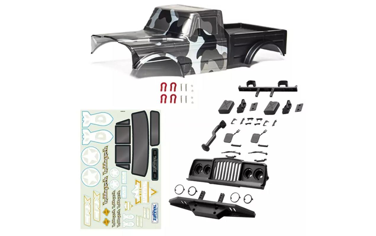 Hobbytech Karosserie Crawler Survival 324 mm, Grau, 1:10 Hobbytech Karosserie Crawler Survival 324 mm, Grau, 1:10