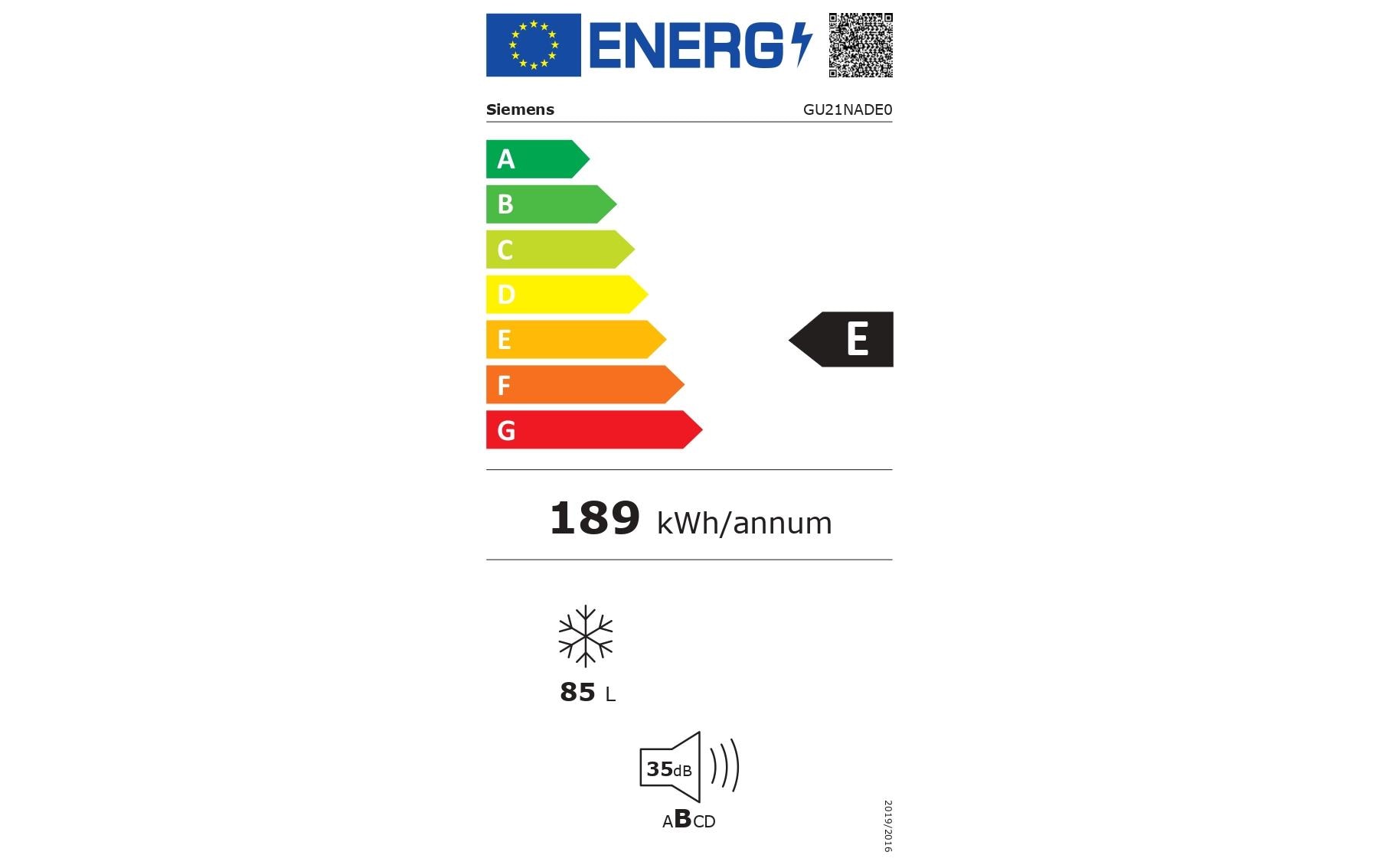 Siemens Einbaugefrierschrank GU21NADE0 Rechts