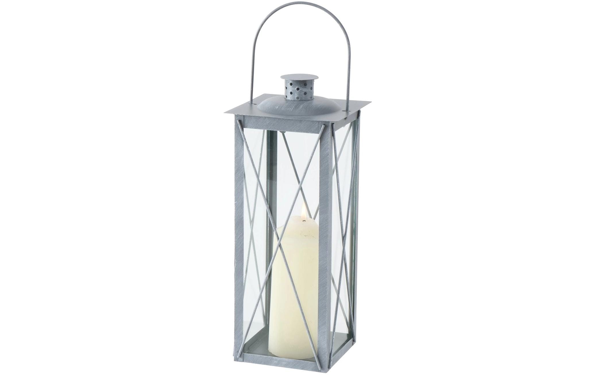 Boltze Laterne Farol 4-teilig, Grau/Transparent