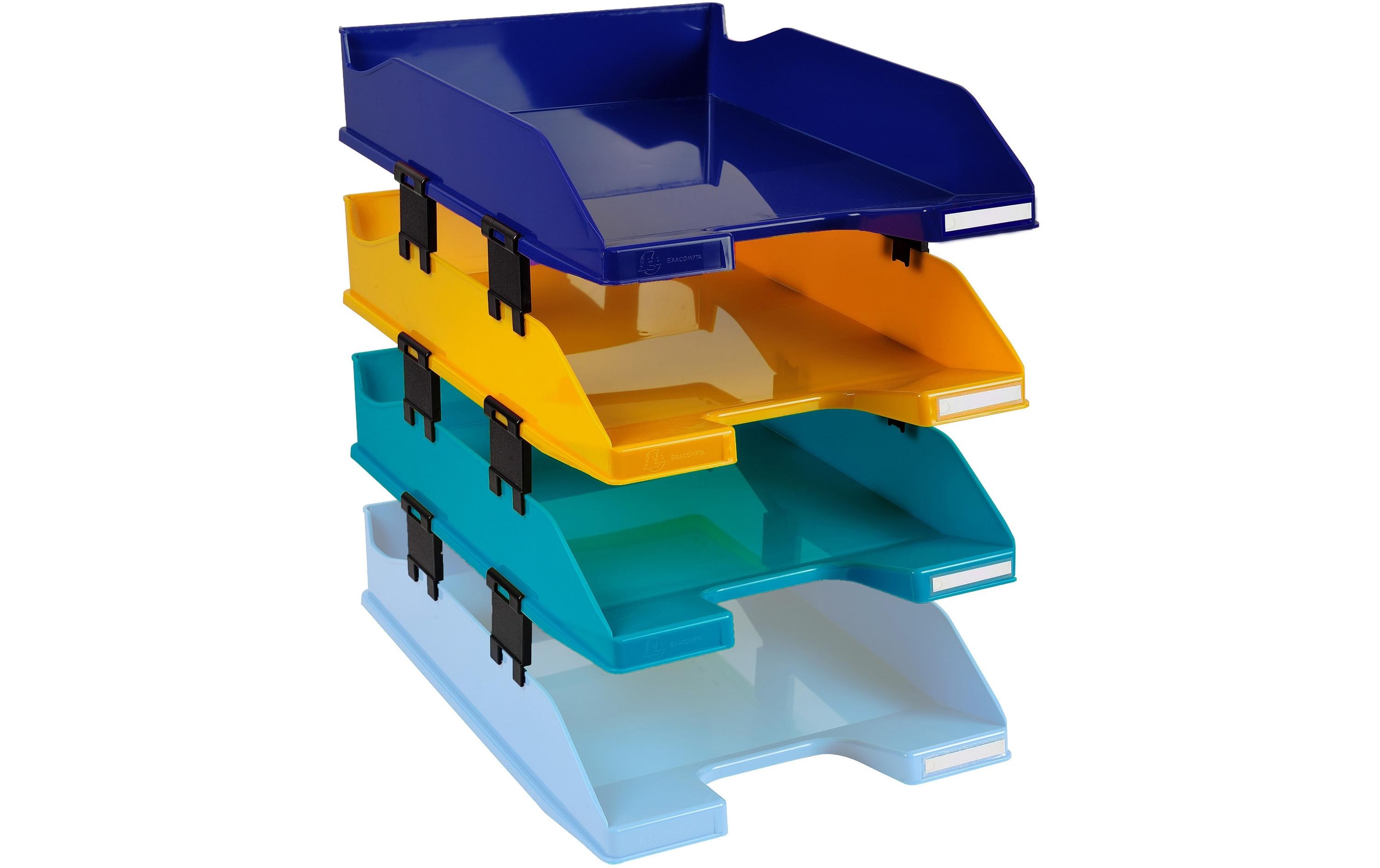 Exacompta Ablagekorb Bee Blue Combo Midi Mehrfarbig, 4 Stück