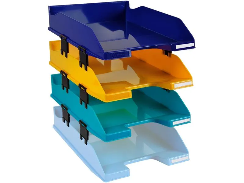 Exacompta Ablagekorb Bee Blue Combo Midi Mehrfarbig, 4 Stück Exacompta Ablagekorb Bee Blue Combo Midi Mehrfarbig, 4 Stück