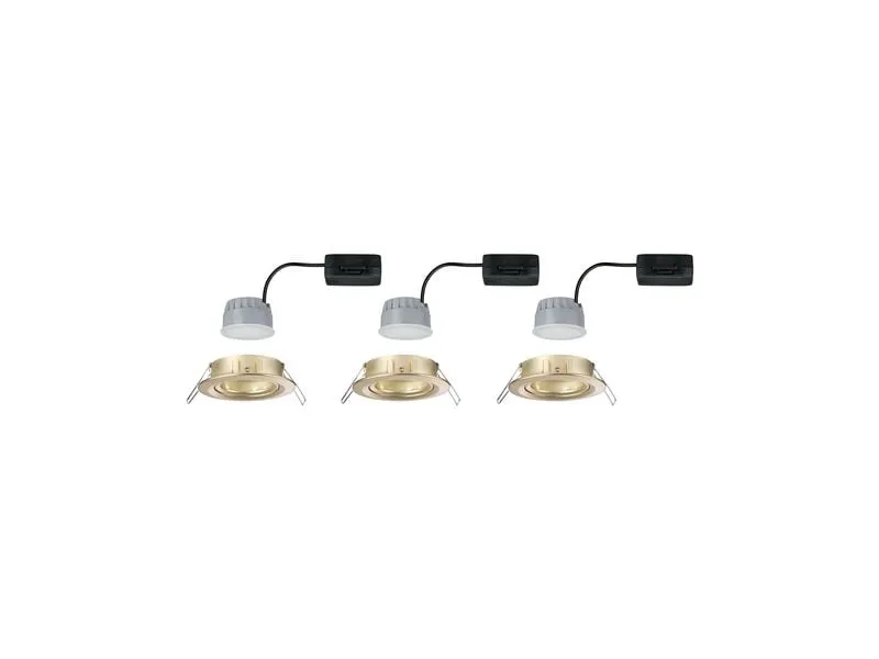 Paulmann Einbauleuchte LED Nova Coin Basisset schwenkbar 3er-Set Gold Paulmann Einbauleuchte LED Nova Coin Basisset schwenkbar 3er-Set Gold