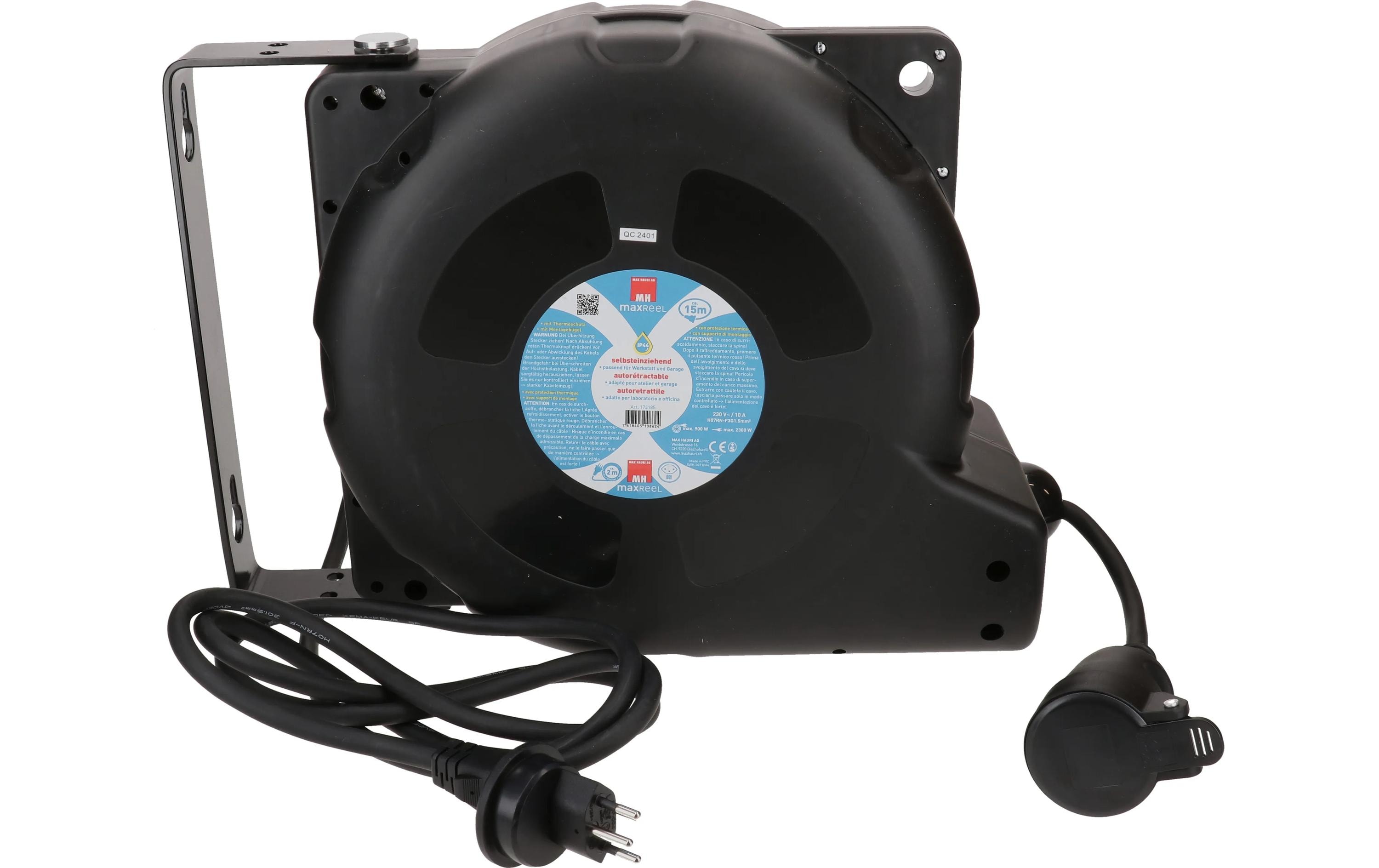 Max Hauri Kabelrolle 15 m, Schwarz Max Hauri Kabelrolle 15 m, Schwarz