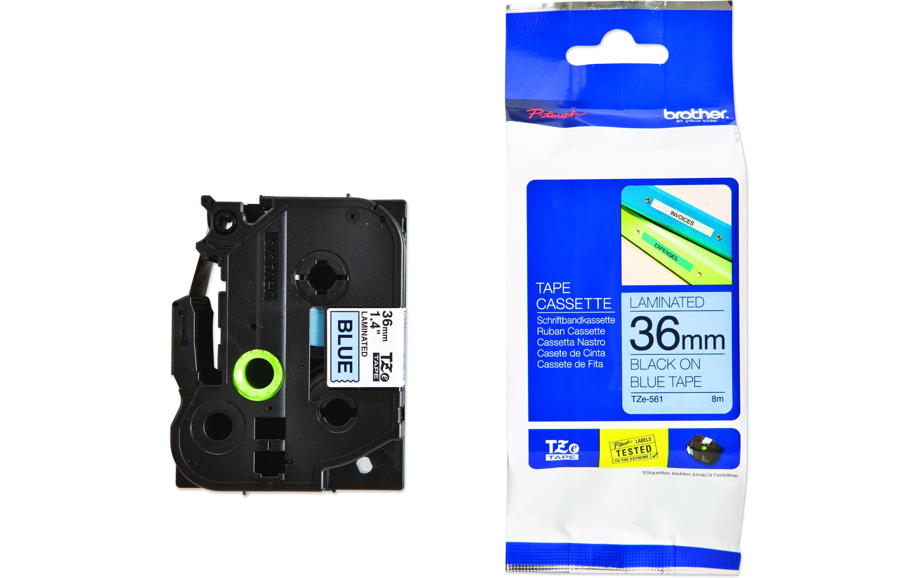 Brother Beschriftungsband TZE-561 Schwarz auf Blau Brother Beschriftungsband TZE-561 Schwarz auf Blau