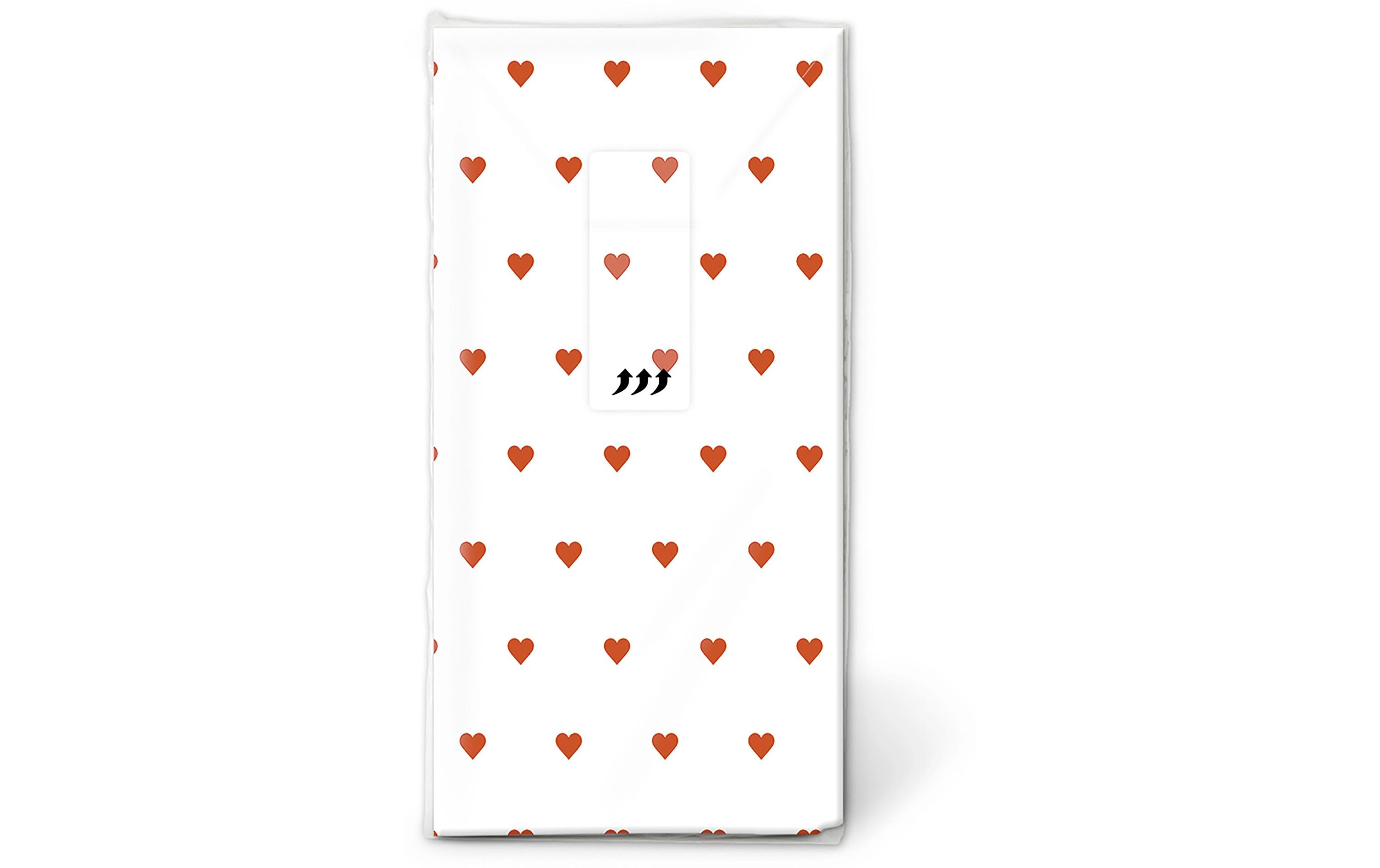 Paper + Design Taschentücher Petits coeurs 4-lagig, 10 Stück