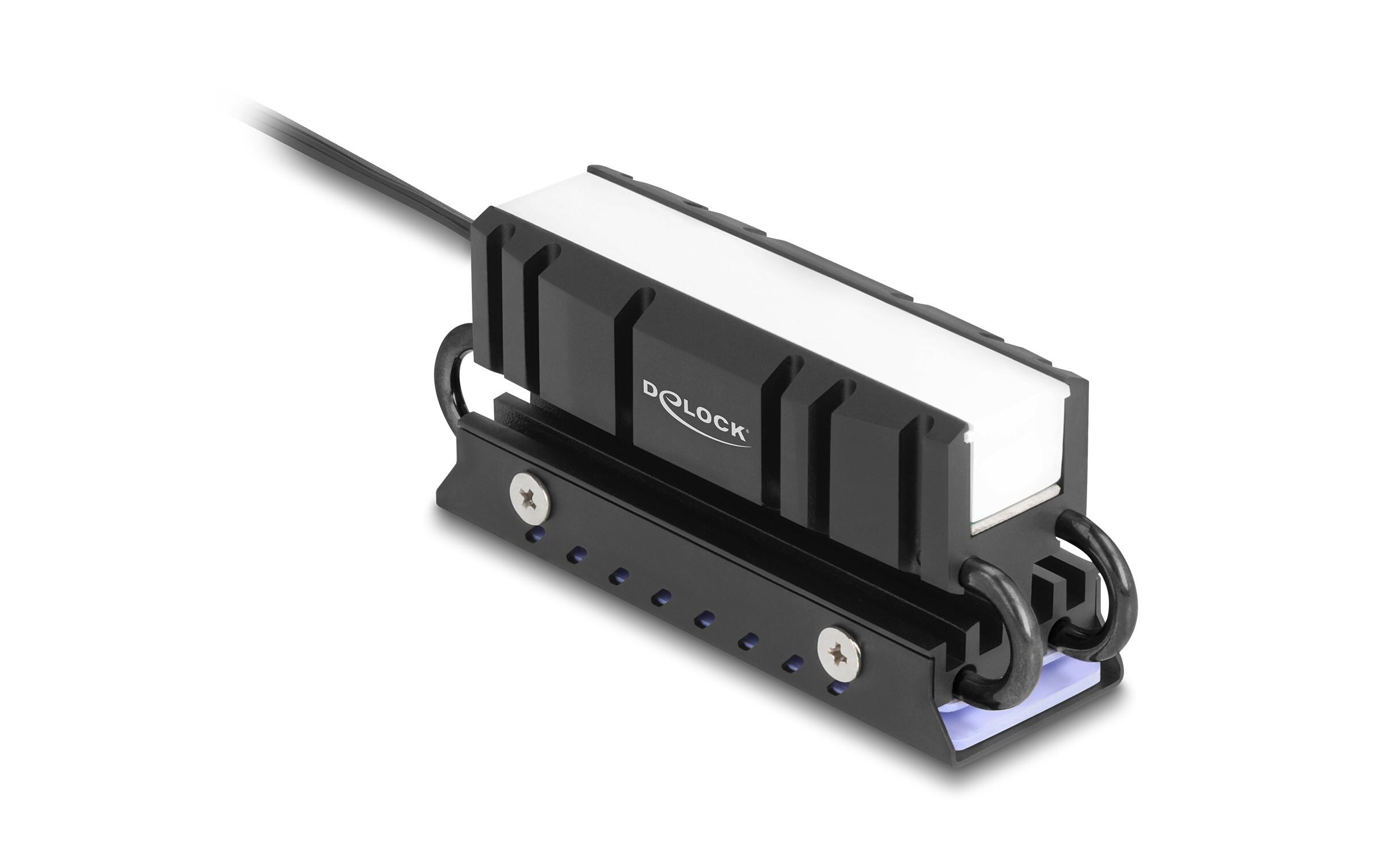 Delock M.2-Kühlkörper für SSD 2280 mit RGB LED Beleuchtung
