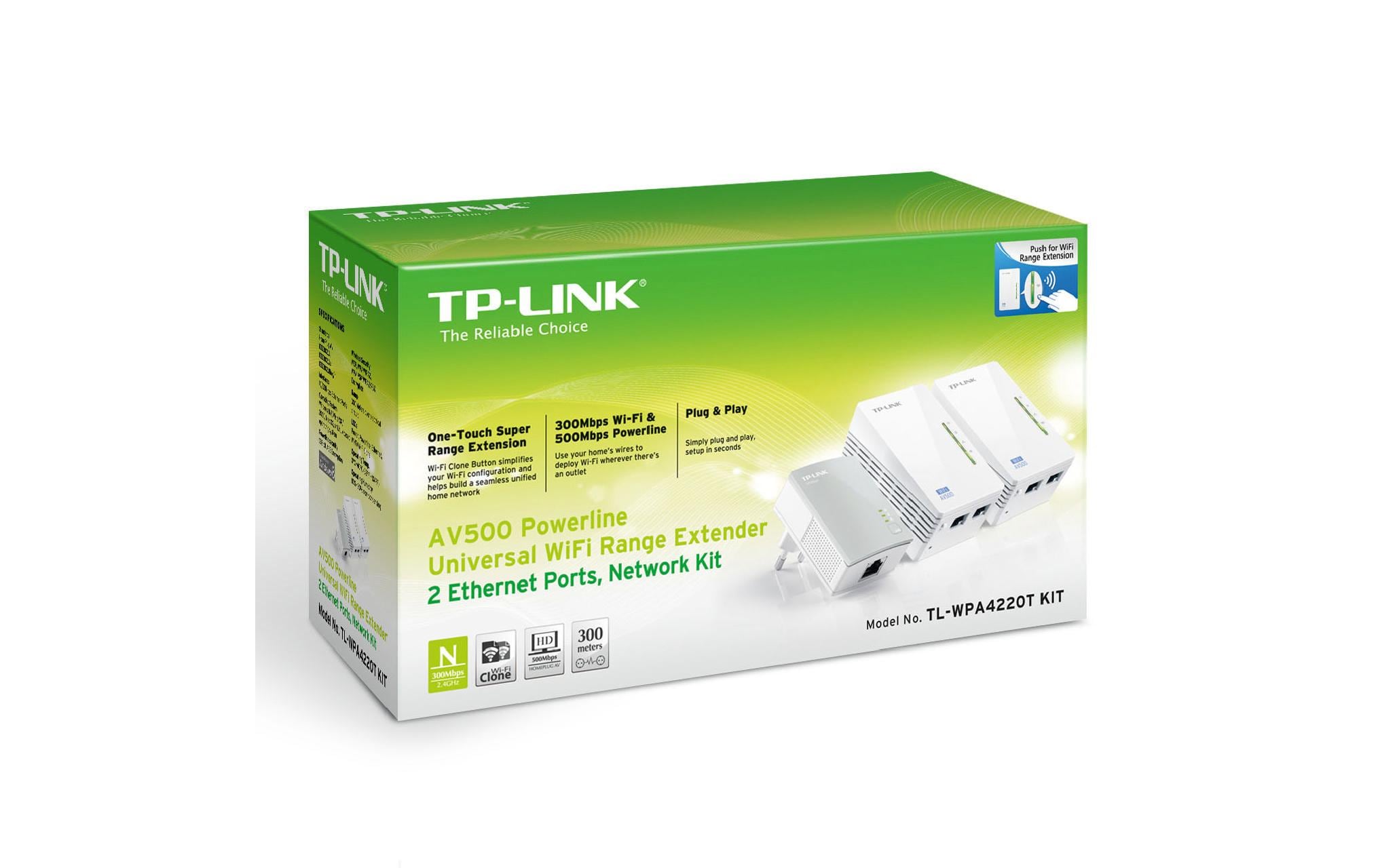TP-Link Powerline TL-WPA4220 TKIT 2xTL-WPA4220, 1xTL-PA4010