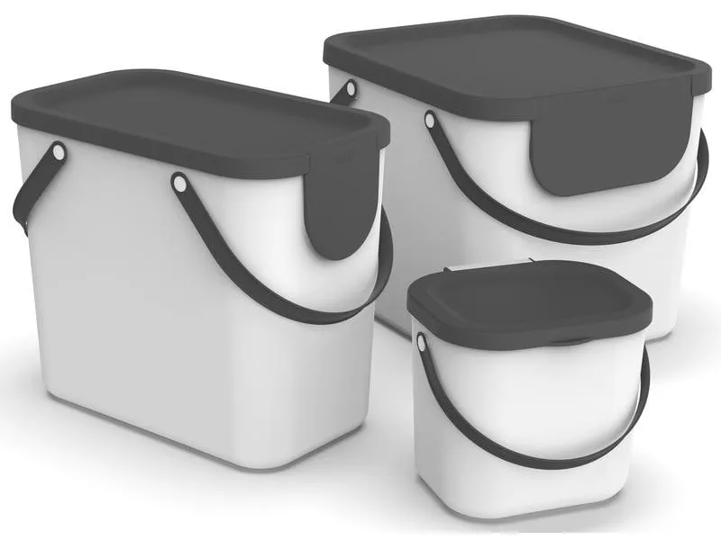 Rotho Recyclingbehälter Albula 6 l, Cappuccino