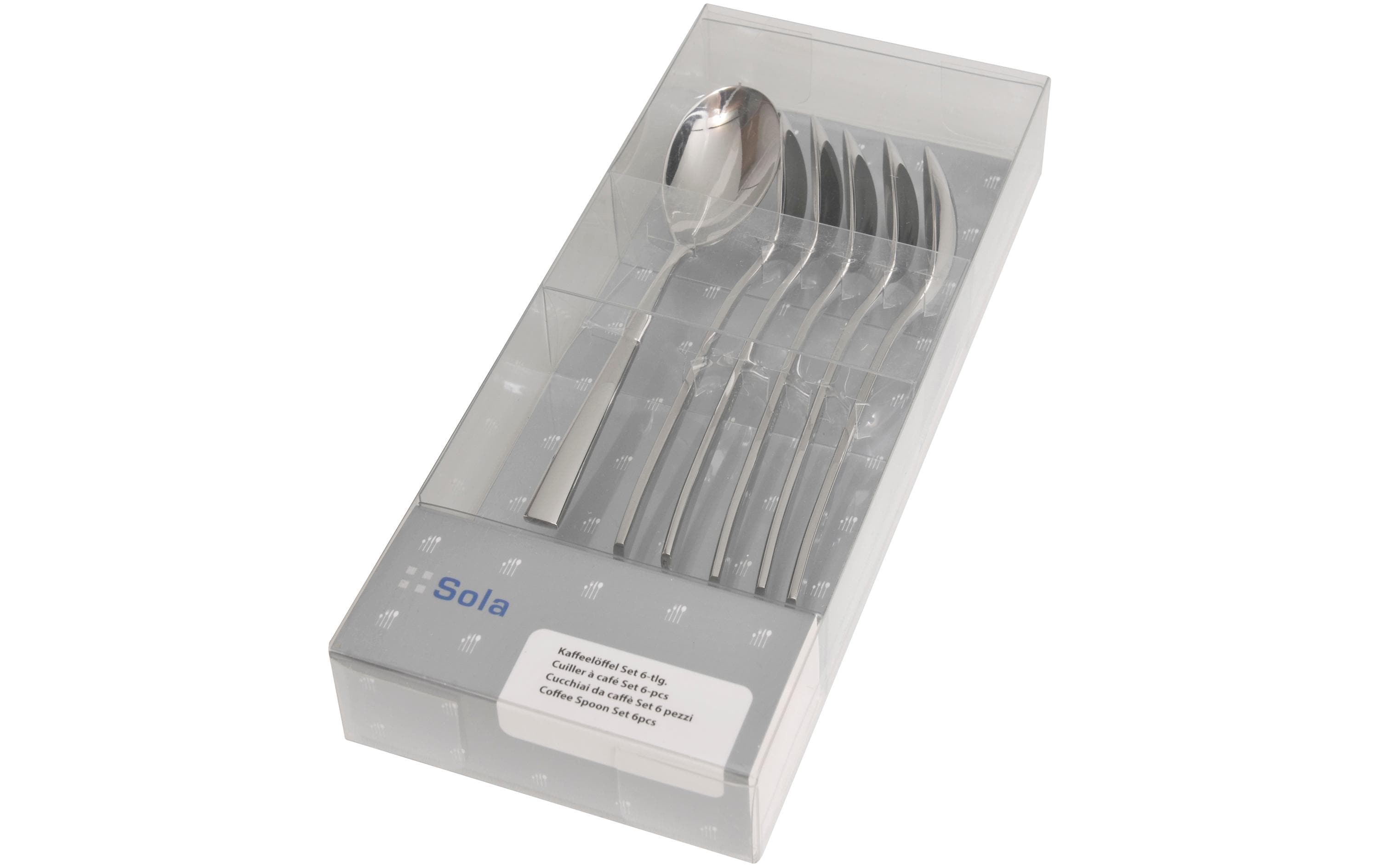 Sola Kaffeelöffel 6 Stück, Silber
