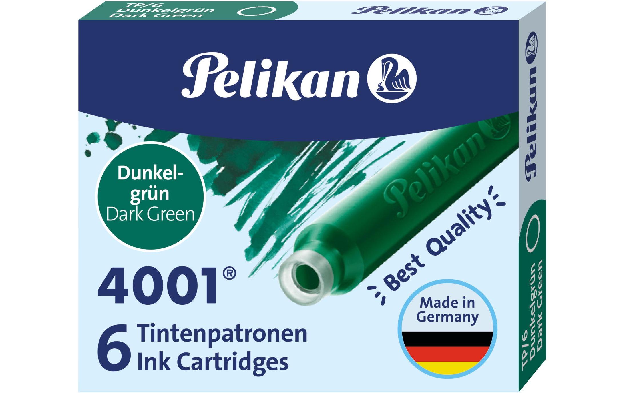 Pelikan Tintenpatrone 4001 Grün, 6 Stück Pelikan Tintenpatrone 4001 Grün, 6 Stück