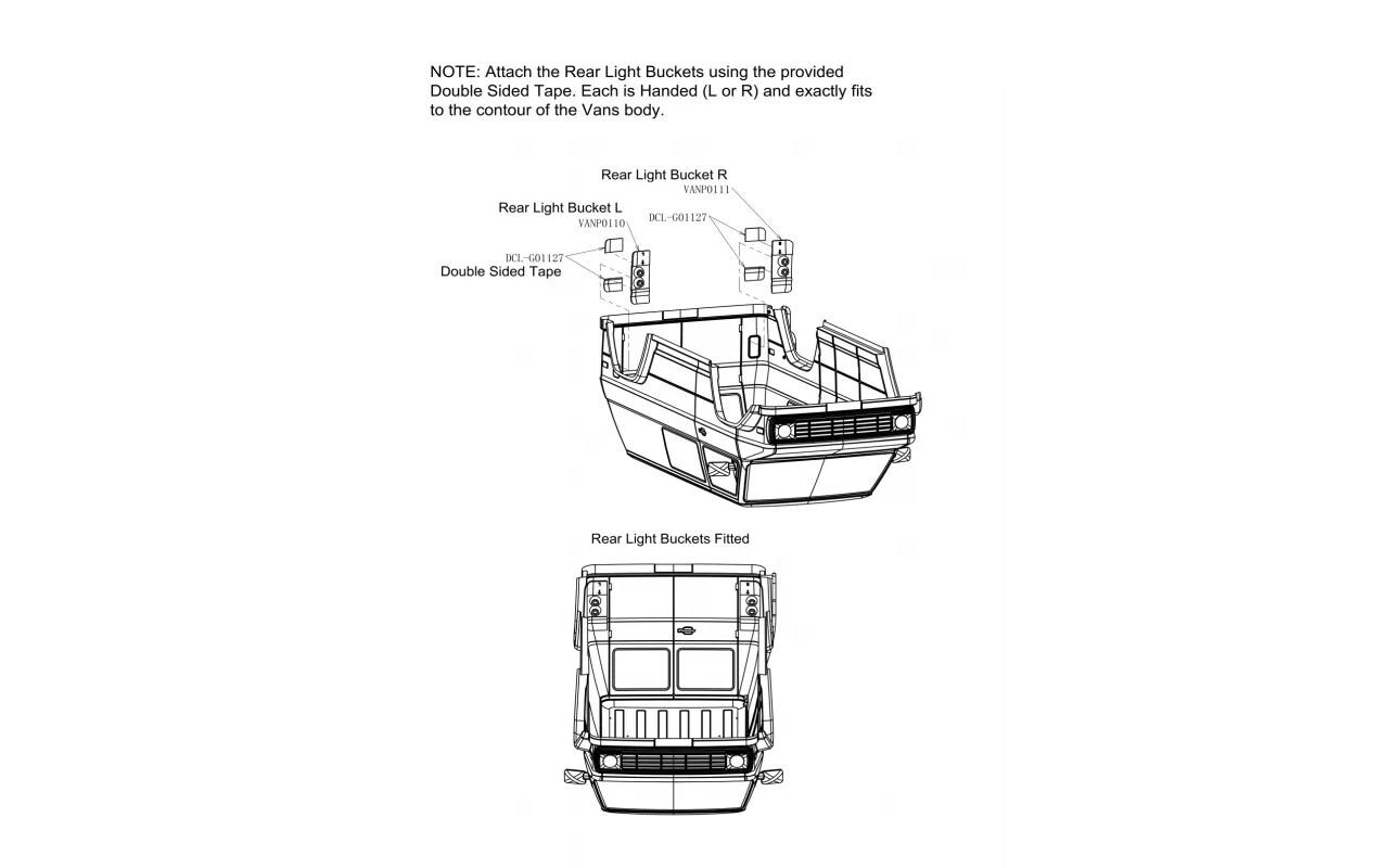 Hobbytech Karosserie SCA-1E Praire Wolf Van, 324 mm, Unlackiert, 1:10