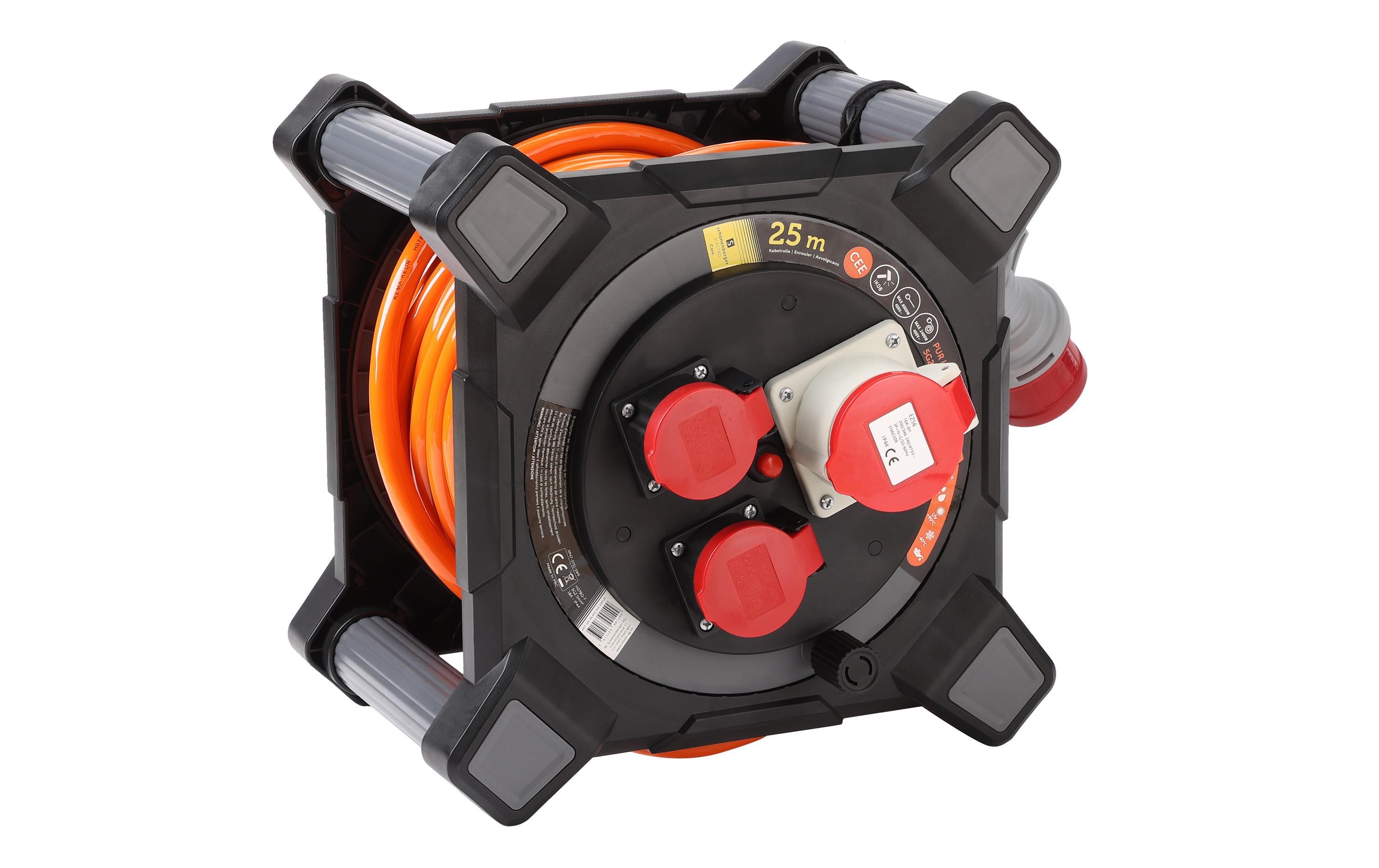 Schönenberger Kabelbox Kunststoff CEE 5P 16A IP44 25m 2 x T25 Schönenberger Kabelbox Kunststoff CEE 5P 16A IP44 25m 2 x T25