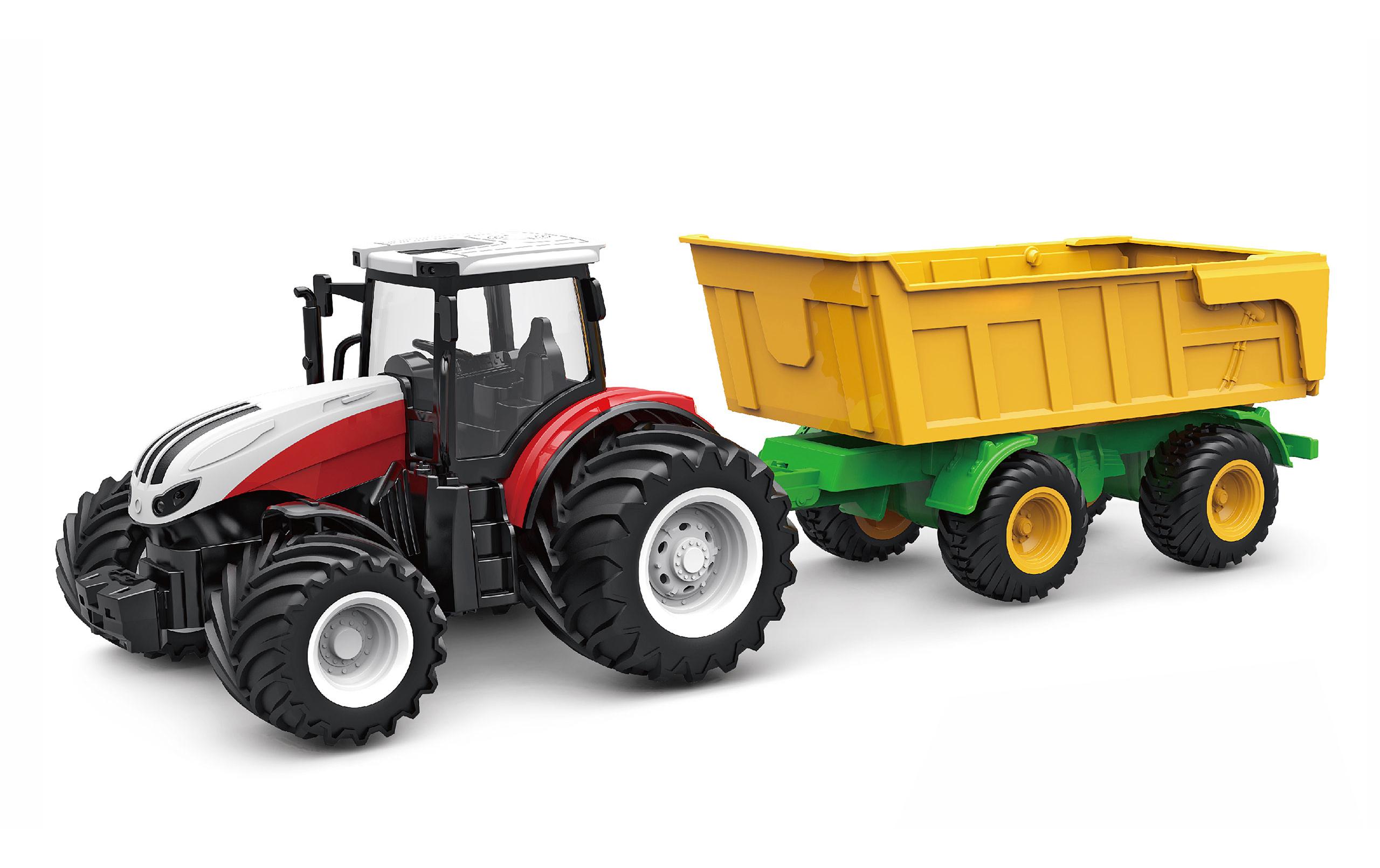 Amewi Traktor mit Kippanhänger RTR, 1:24