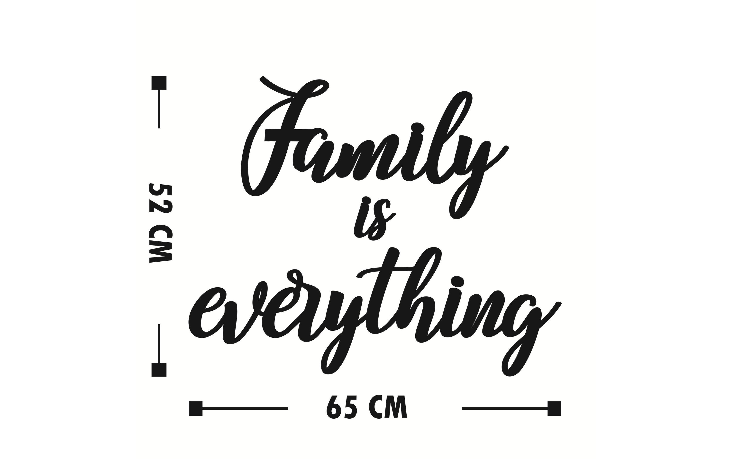 Wallxpert Wanddekoration Family Is Everything Schwarz