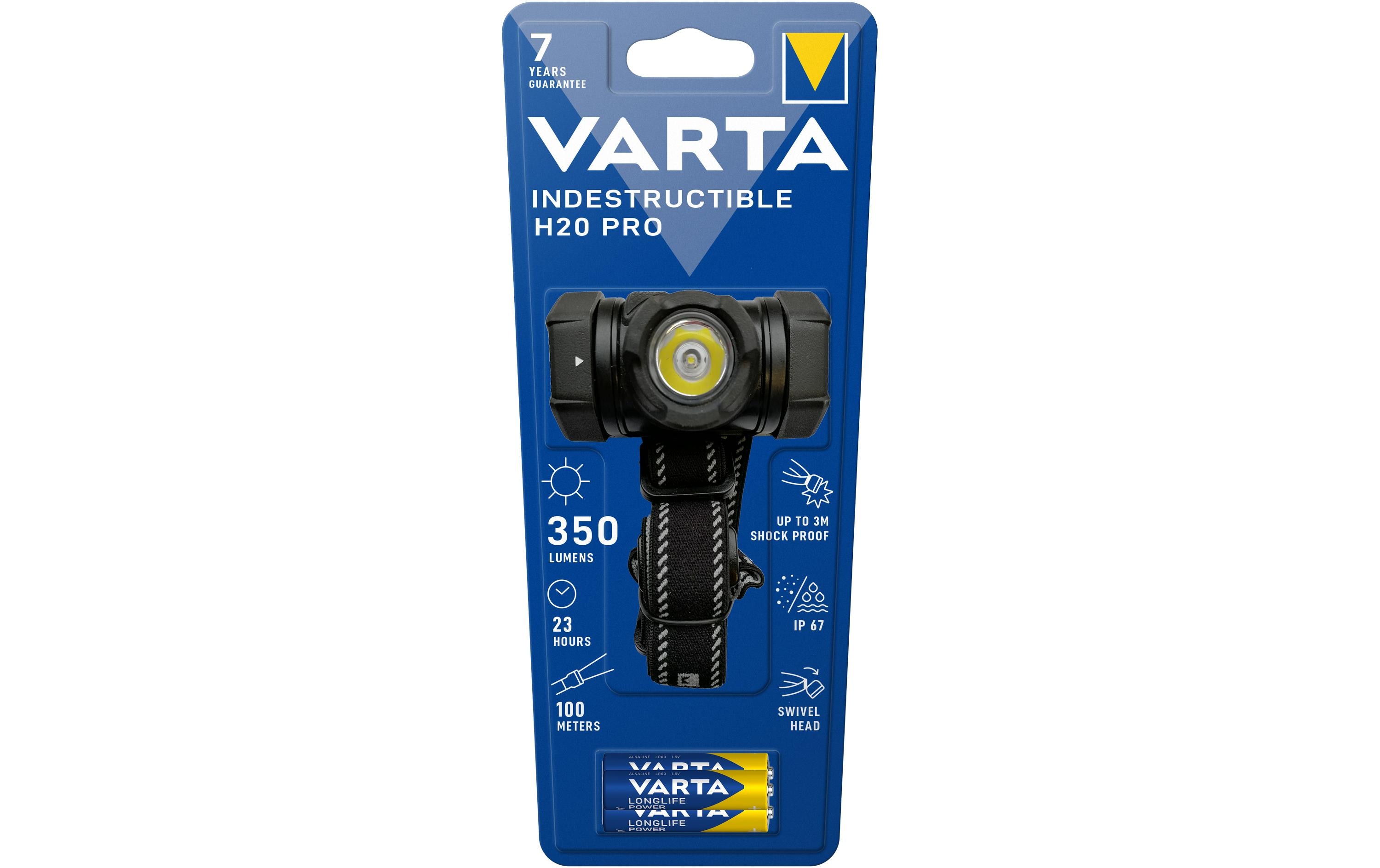 Varta Stirnlampe Indestructible H20 Pro Schwarz