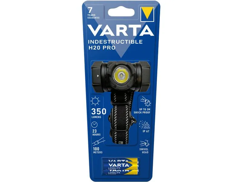 Varta Stirnlampe Indestructible H20 Pro Schwarz Varta Stirnlampe Indestructible H20 Pro Schwarz