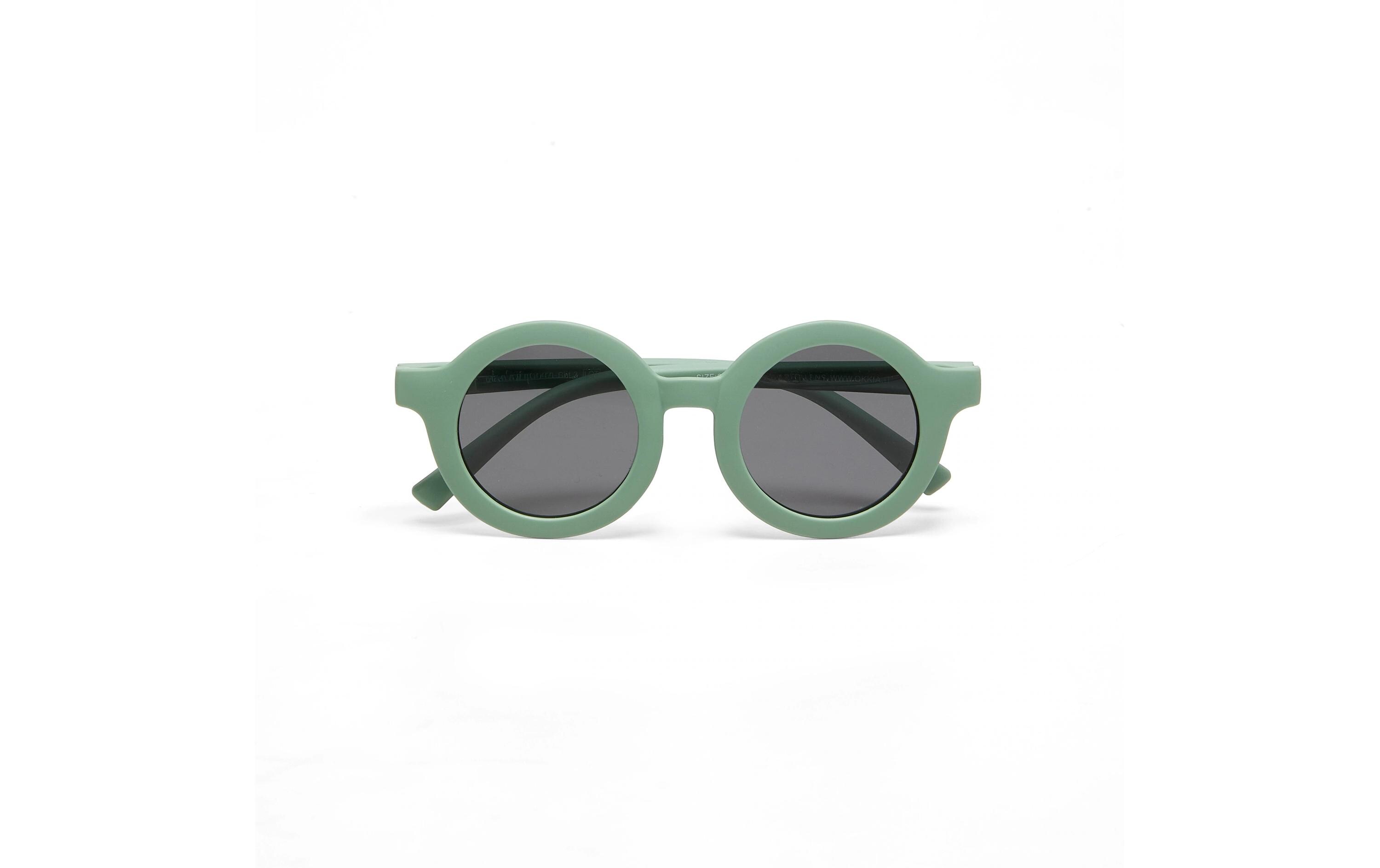 OKKIA Kinder-Sonnenbrille Tondo, 6-10 Jahre Green Sage