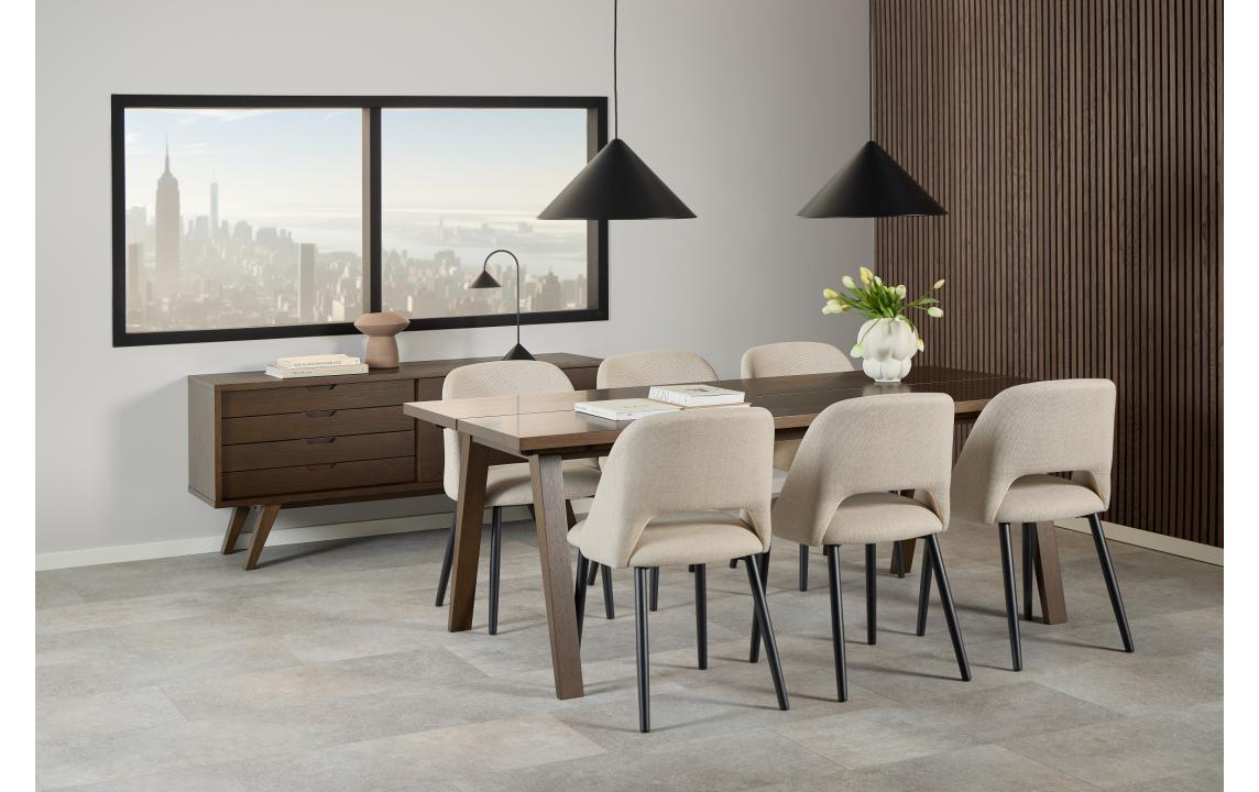 AC Design Sideboard A-Line 160 x 45 x 72 cm, Dunkelbraun