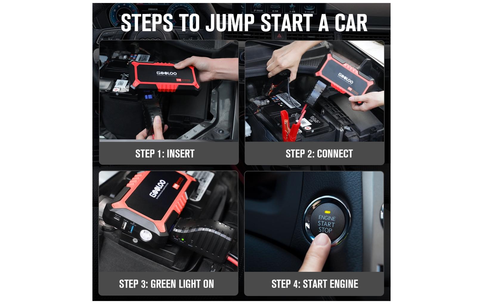 Gooloo Starterbatterie GP2000 12 V, 2000A