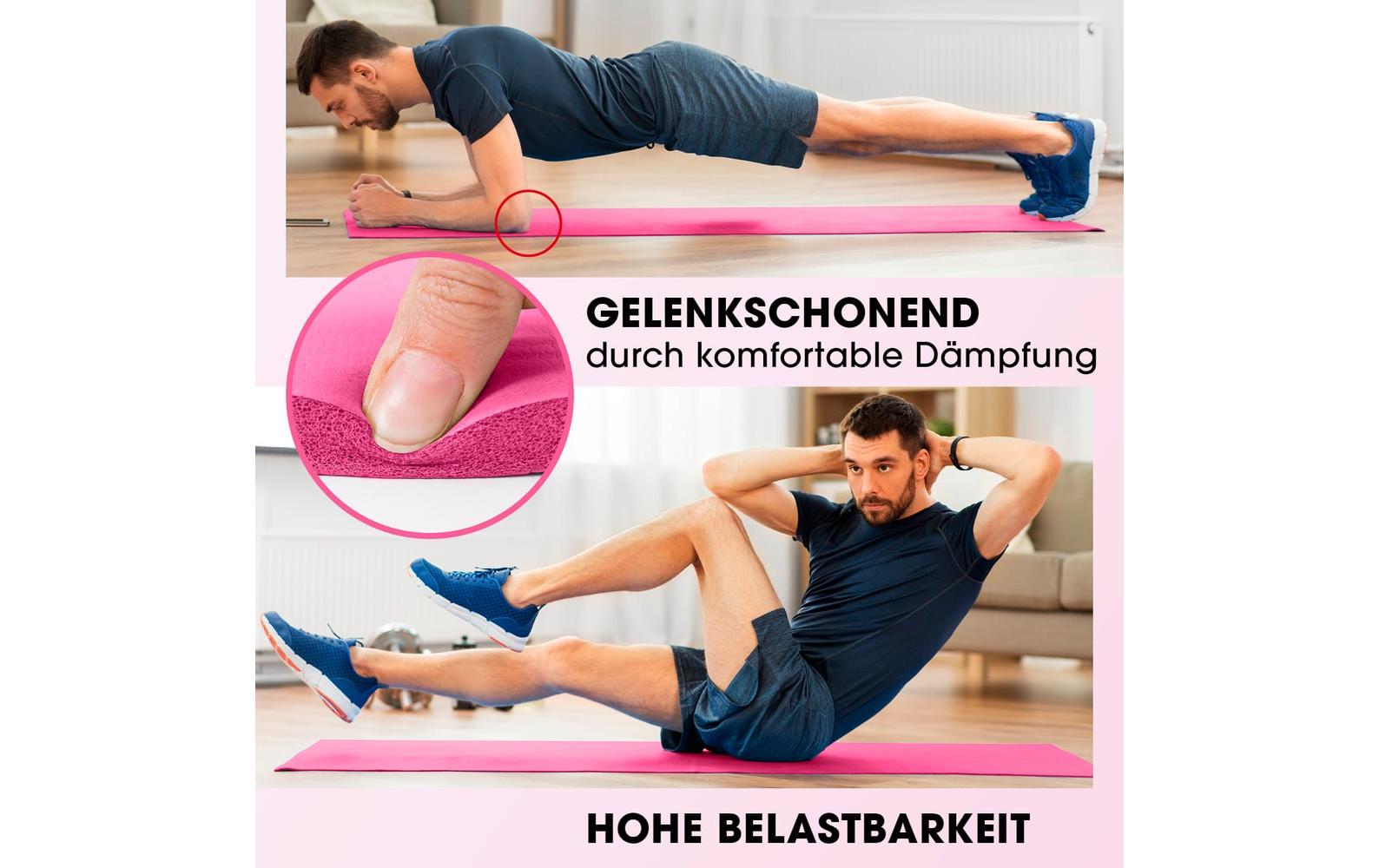 World Fitness Fitnessmatte Yamuna 183 cm x 61 cm, Pink