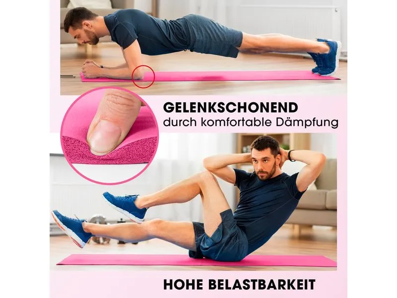 World Fitness Fitnessmatte Jivan 183 cm x 61 cm, Pink