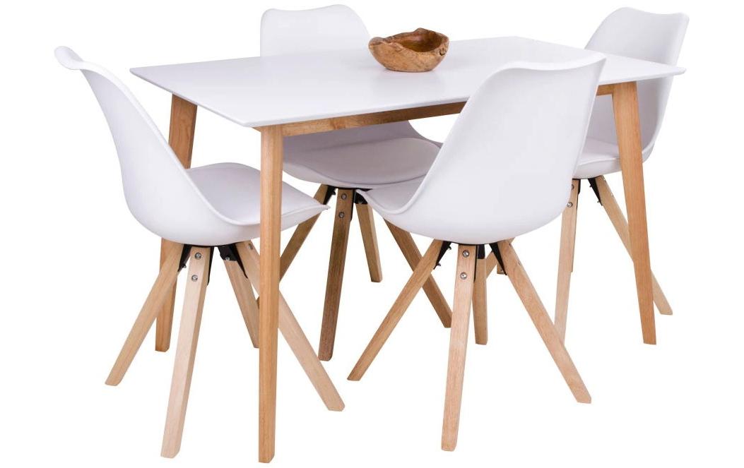 House Nordic Tisch Vojens 120 x 75 cm, Braun/Weiss