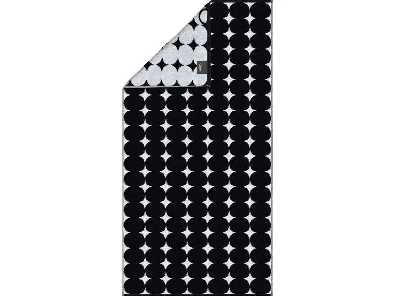 Cawö Duschtuch Bubbles 80 x 150 cm, Schwarz/Weiss