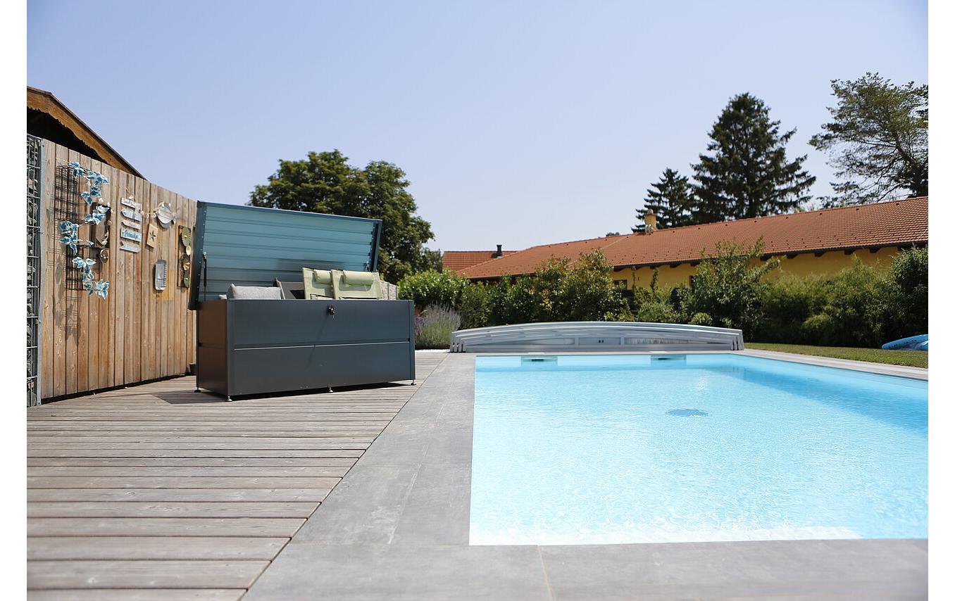 Colibri Gartenbox S mit Schloss, 135 x 65 x 73 cm, Anthrazit Colibri Gartenbox S mit Schloss, 135 x 65 x 73 cm, Anthrazit