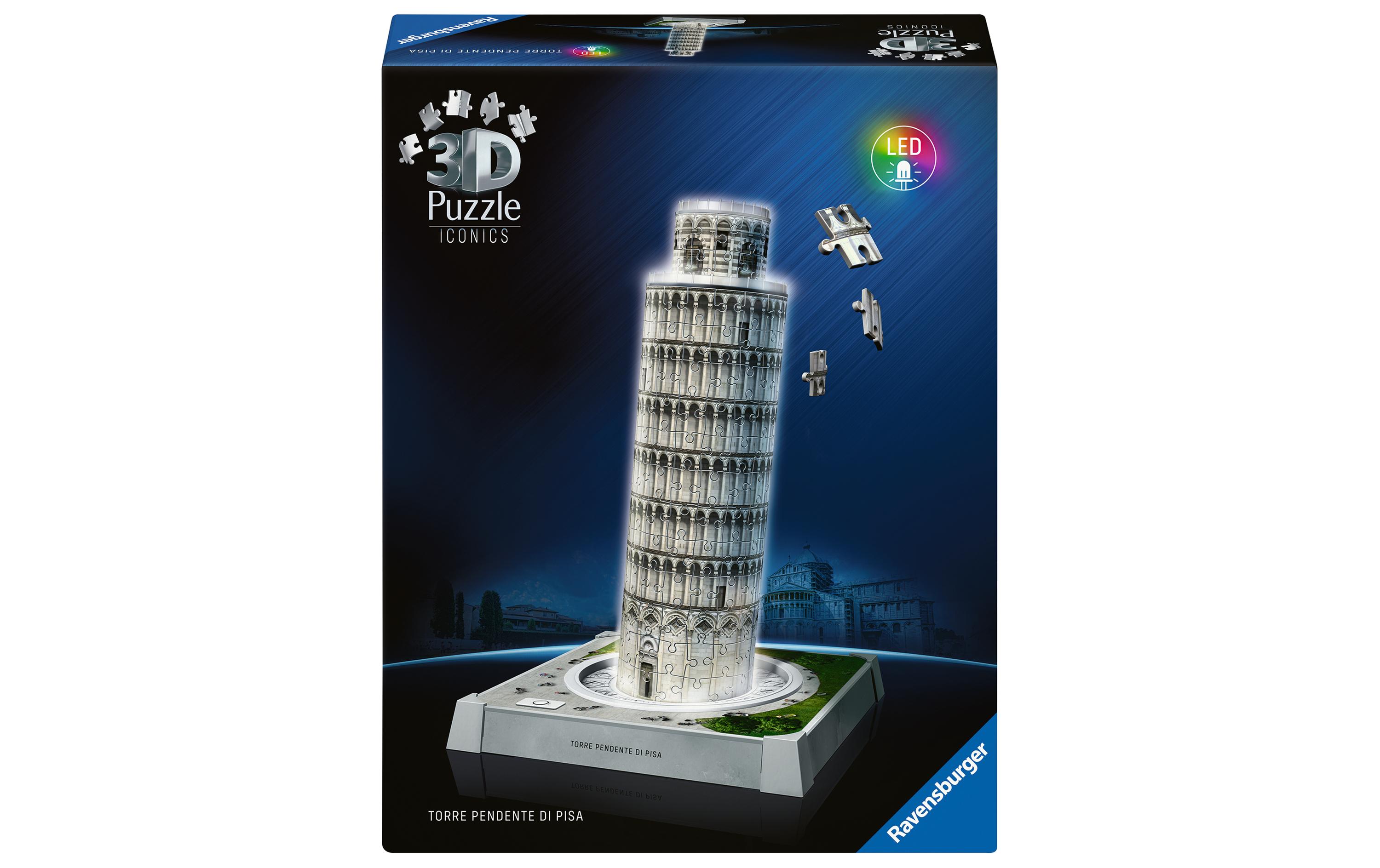 Ravensburger 3D Puzzle Iconics Torre Pendente di Pisa w.L
