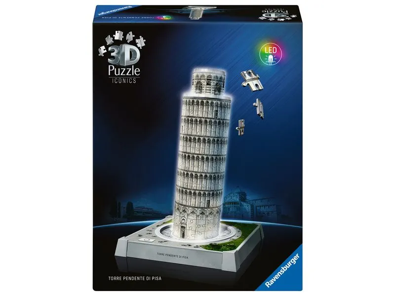 Ravensburger 3D Puzzle Iconics Torre Pendente di Pisa w.L