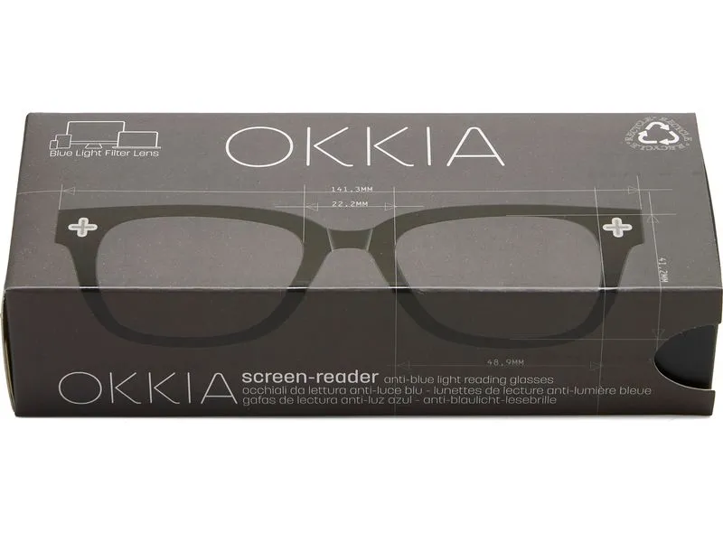 OKKIA Bildschirmbrille Giovanni Black, +0,0