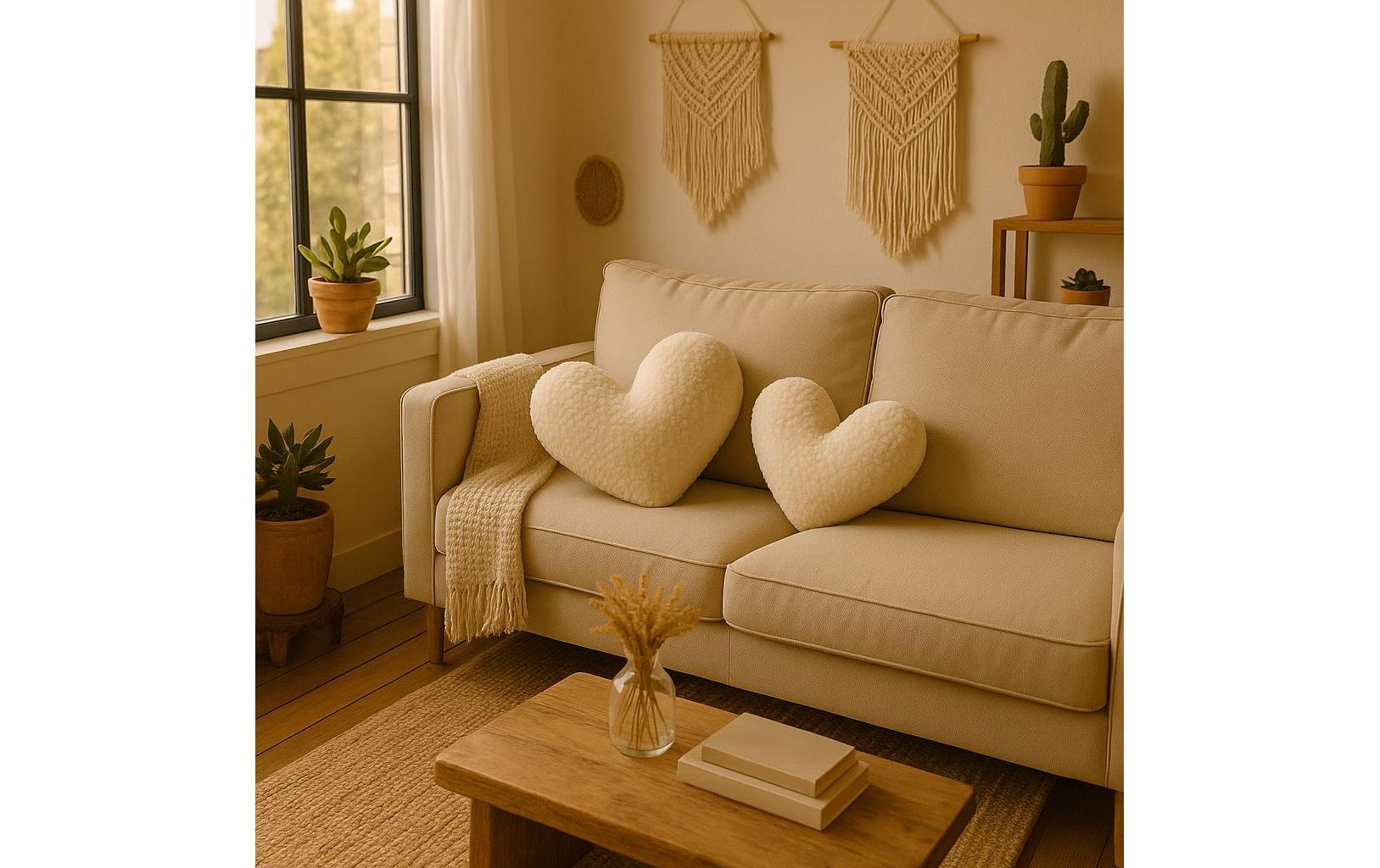 Conceptum Hypnose Kissen Herz 38 x 33 cm, Beige