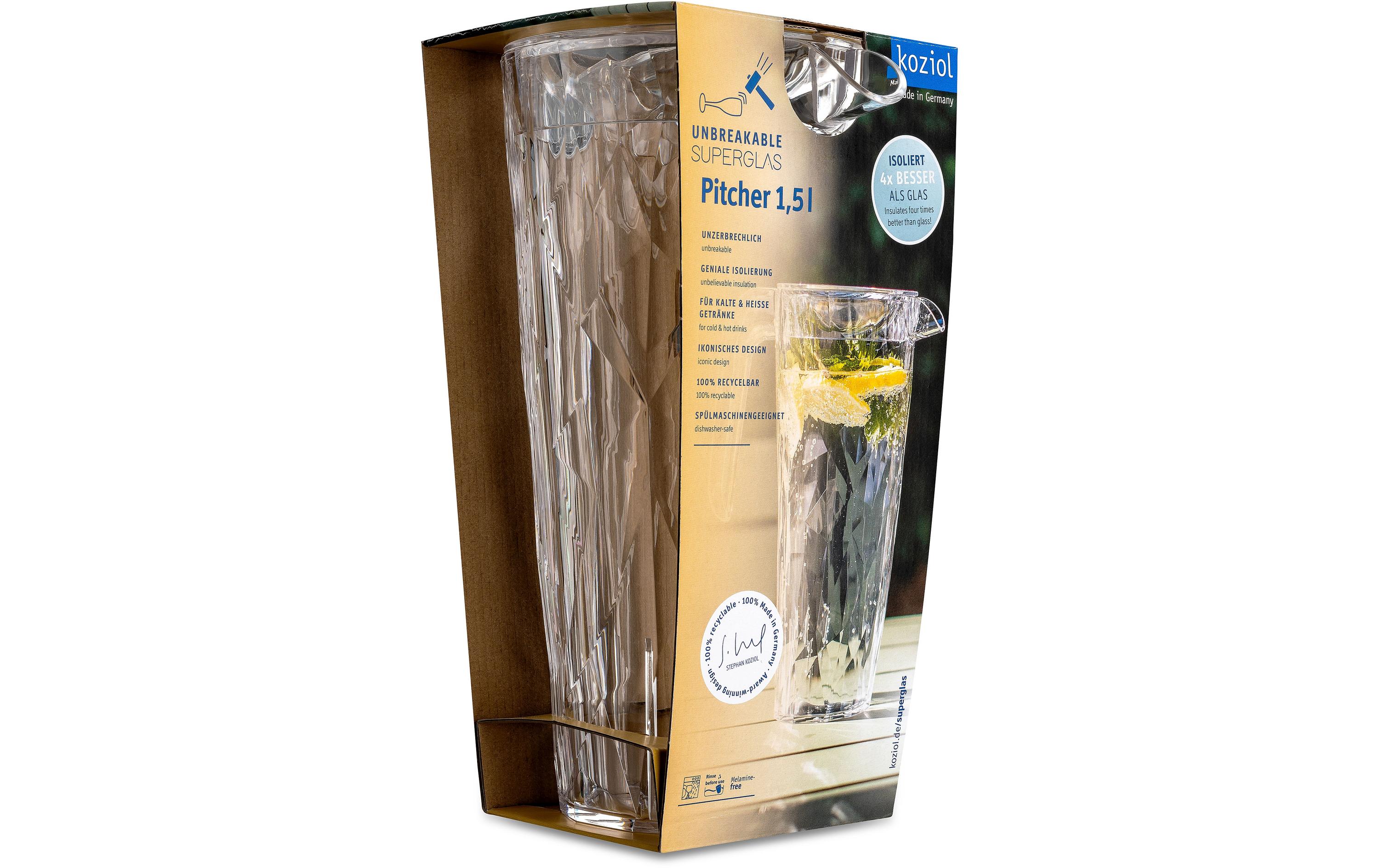 Koziol Karaffe Club 1.5 l, Transparent