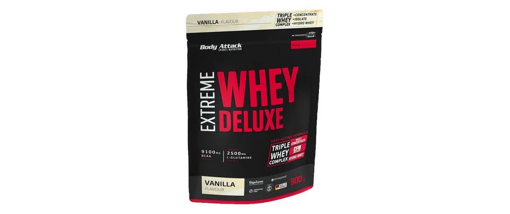 Body Attack Pulver Extreme Whey Deluxe Vanille 900 g