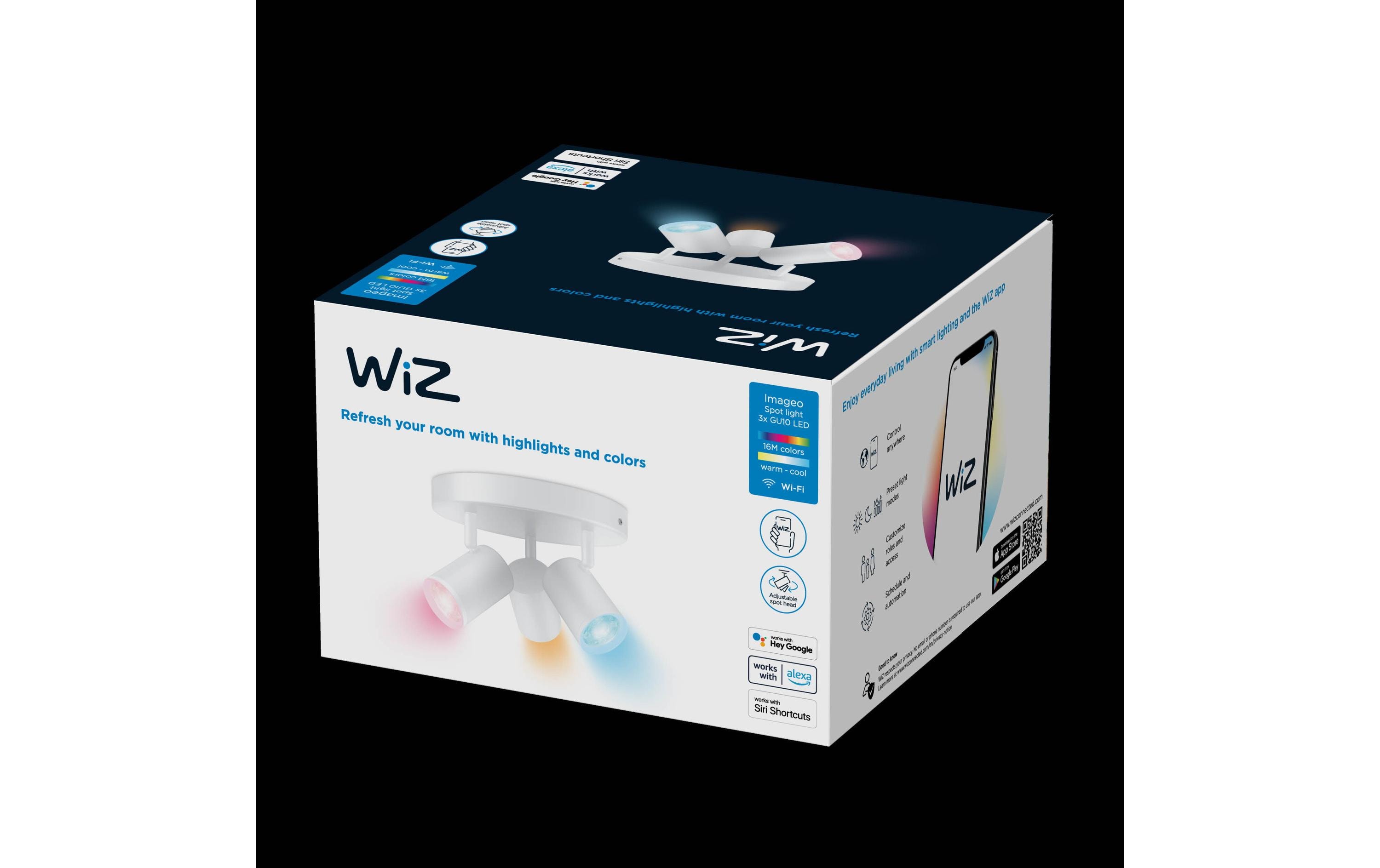 WiZ IMAGEO 3er Spot Tunable White & Color Deckenleuchte Weiss