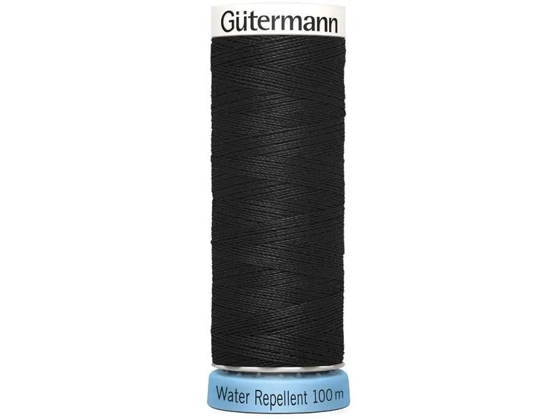 Gütermann Näh- und Stickgarn Water Repellent 1 Stück, Schwarz