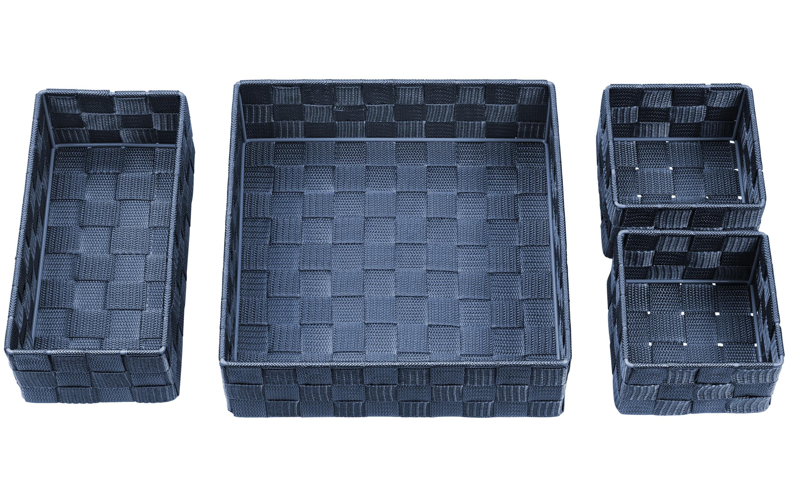 diaqua® Aufbewahrungskorb Irina 4 Stück, Blau