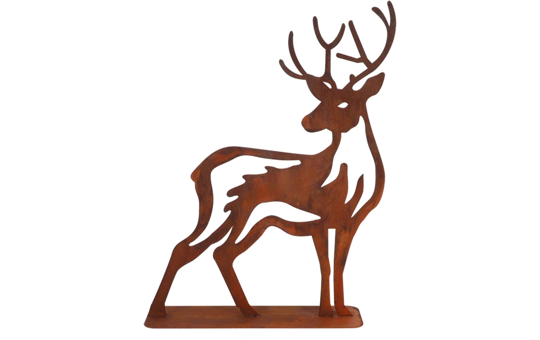 Esschert Design Dekofigur Hirsch Rostbraun