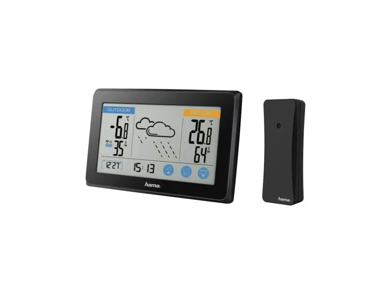 Hama Wetterstation Touch Schwarz