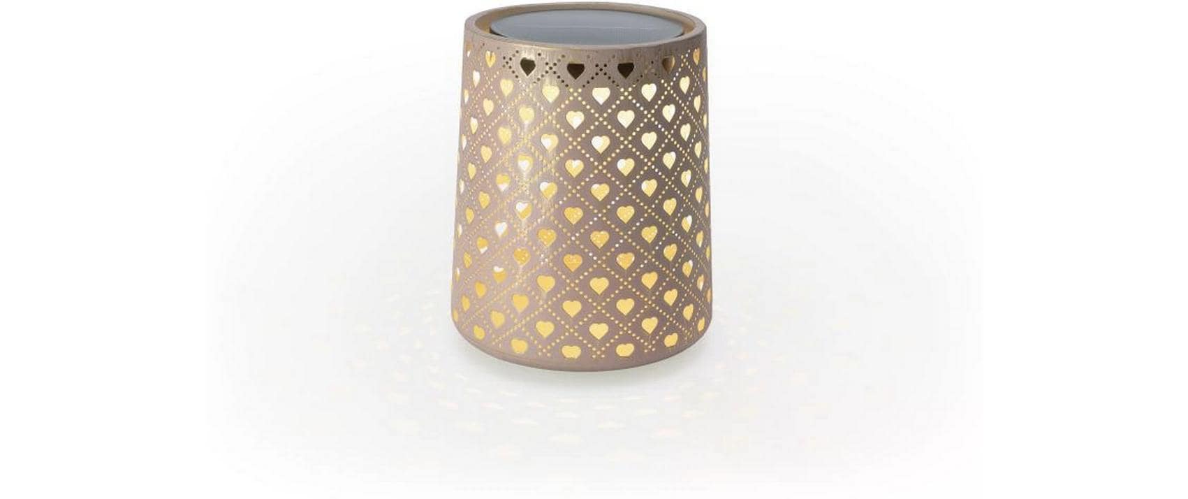 STT Windlicht Solar Antic Mini M Heart Lila