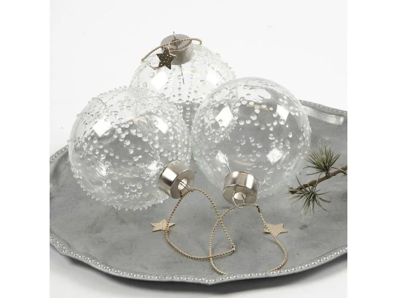 Creativ Company Weihnachtskugeln 7.9 x 8.9 cm zum Befüllen, 6 Stück Creativ Company Weihnachtskugeln 7.9 x 8.9 cm zum Befüllen, 6 Stück