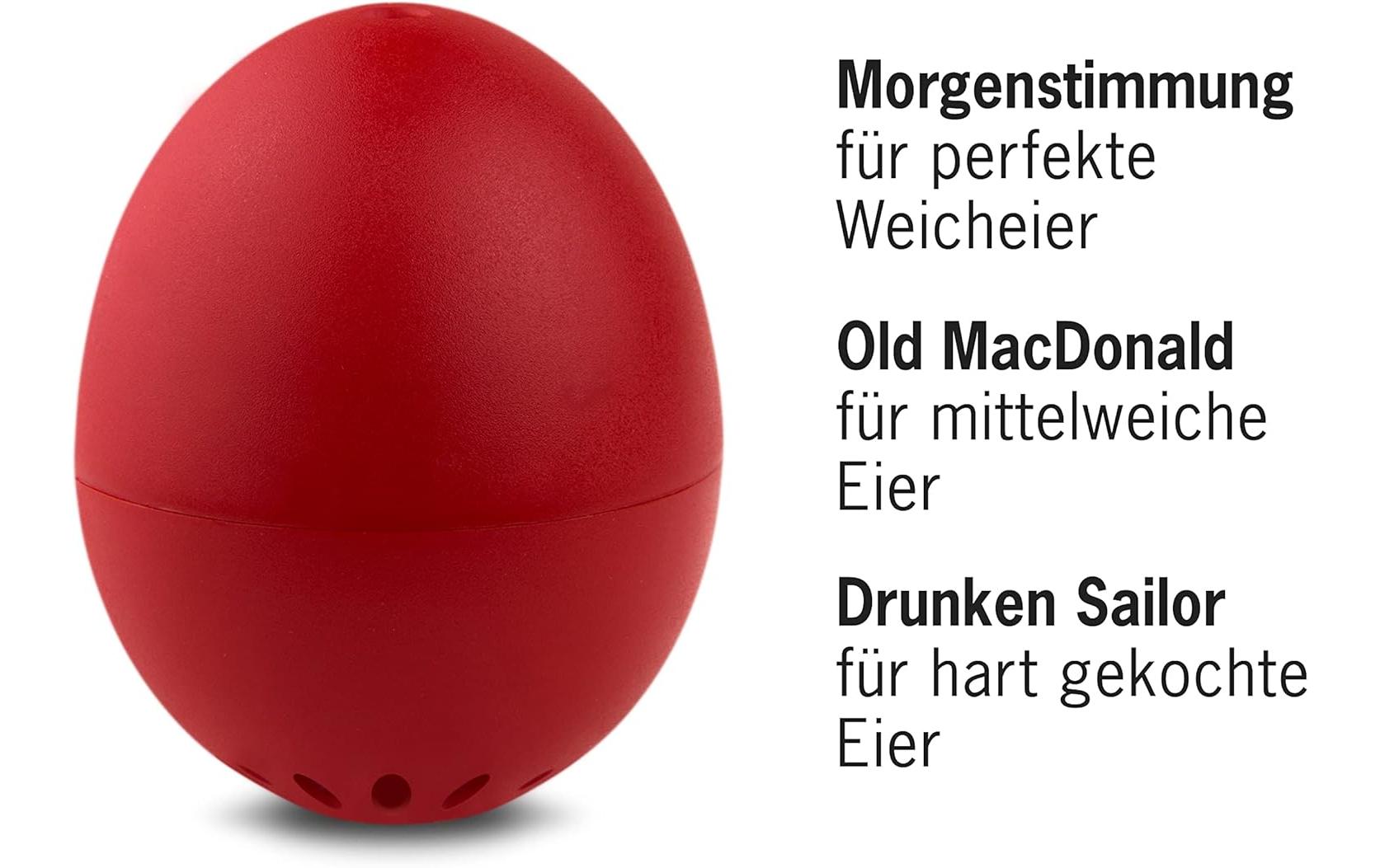 PiepEi Küchentimer Singende Eieruhr Classic, Rot