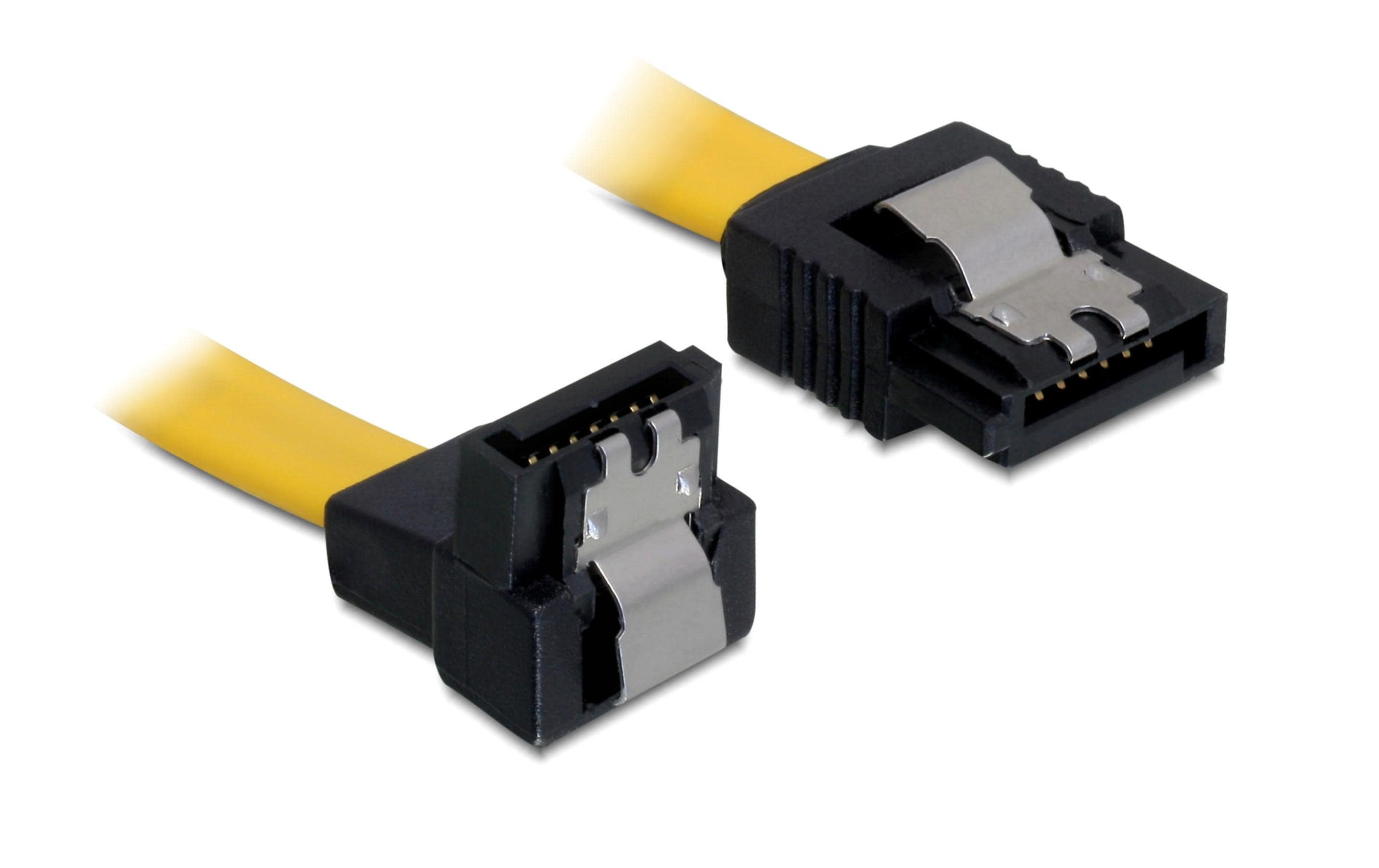 Delock SATA3-Kabel gelb, unten gewinkelt, 10 cm Delock SATA3-Kabel gelb, unten gewinkelt, 10 cm
