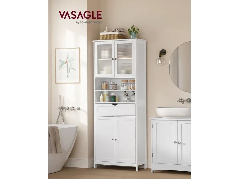 VASAGLE Kommode Landhausstil 30 x 170 cm, Weiss VASAGLE Kommode Landhausstil 30 x 170 cm, Weiss